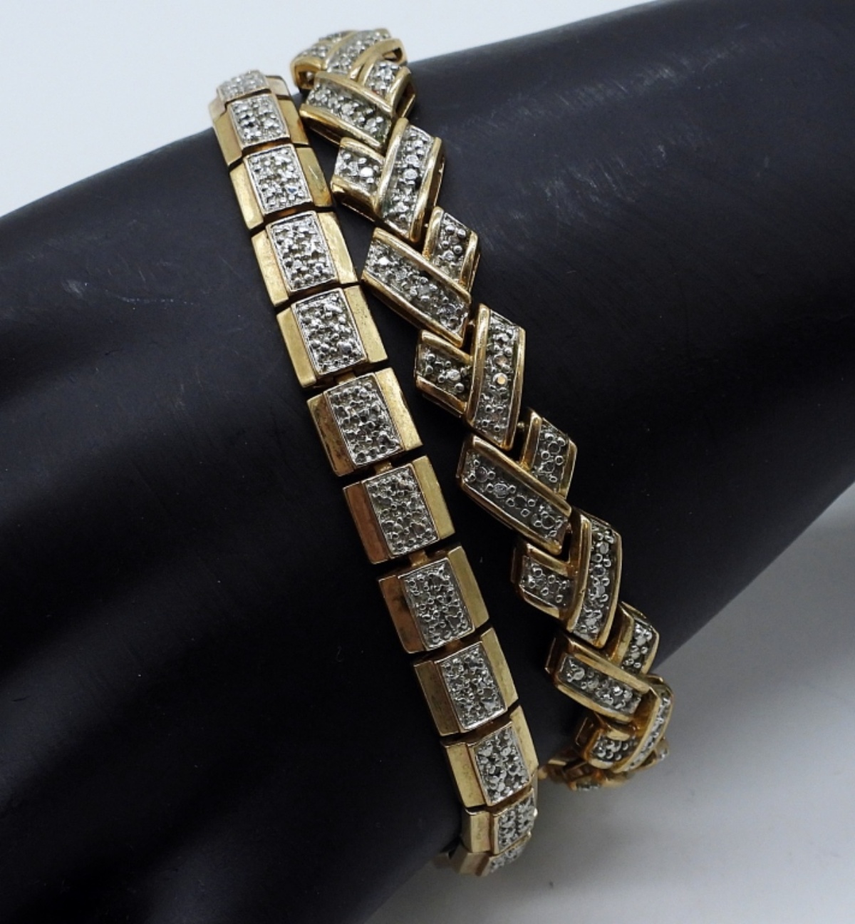 Gold Tone Sterling Tennis Bracelets