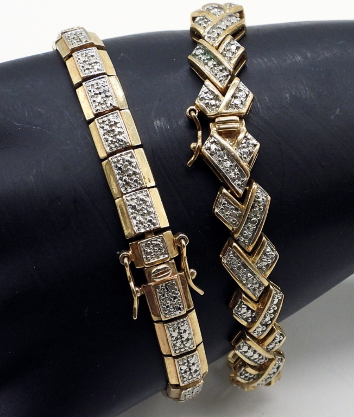 Gold Tone Sterling Tennis Bracelets