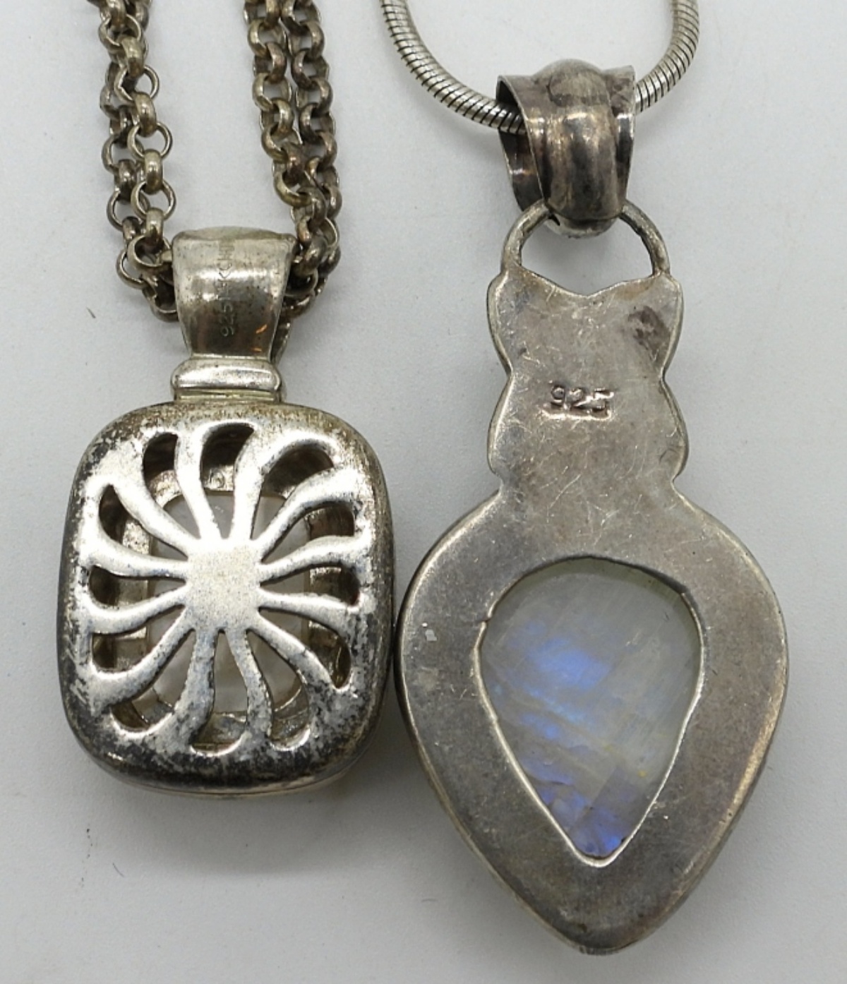 Sterling Moonstone & MOP Necklaces