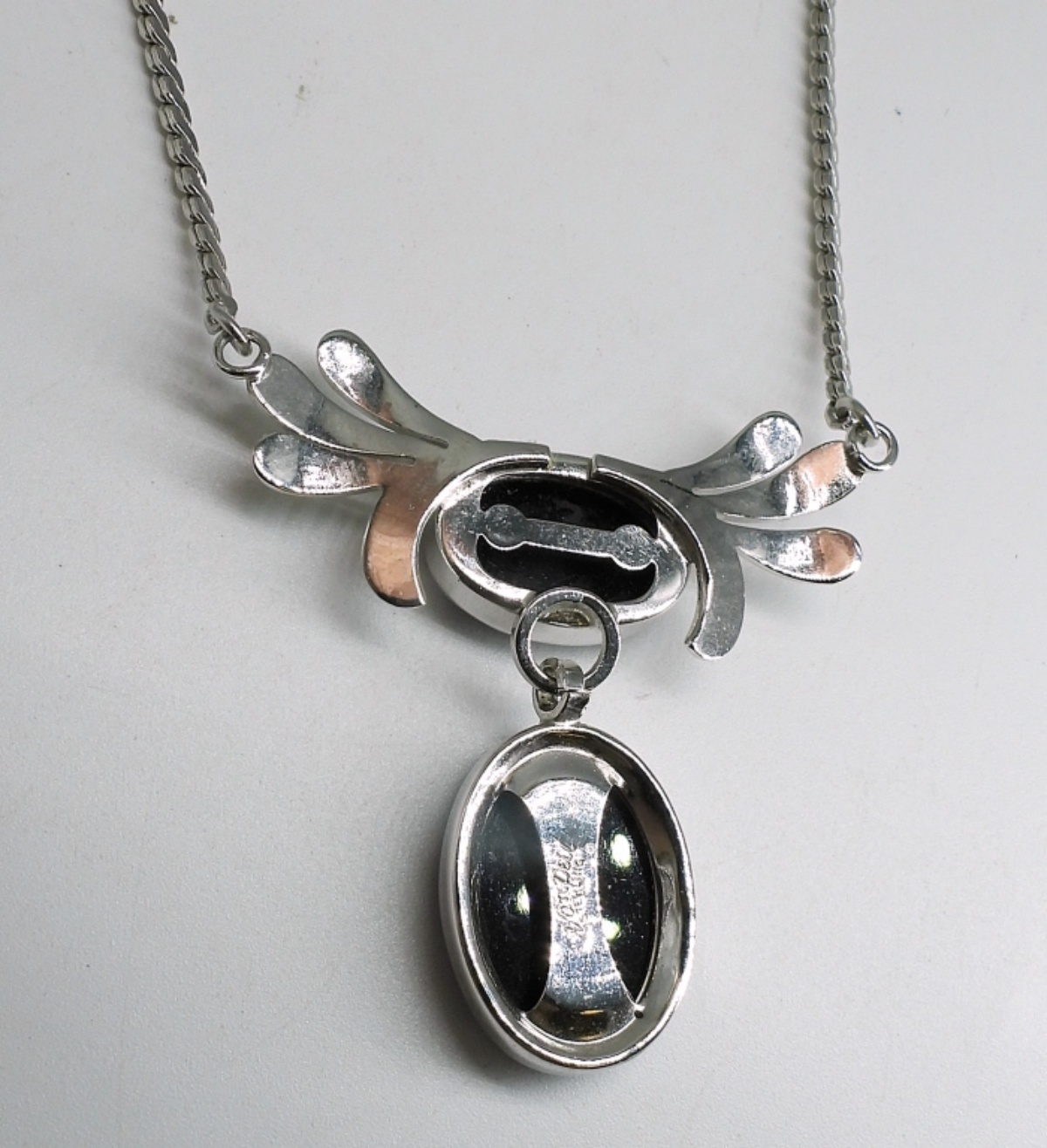 Van Dell Sterling Onyx Necklace & Ring Lot