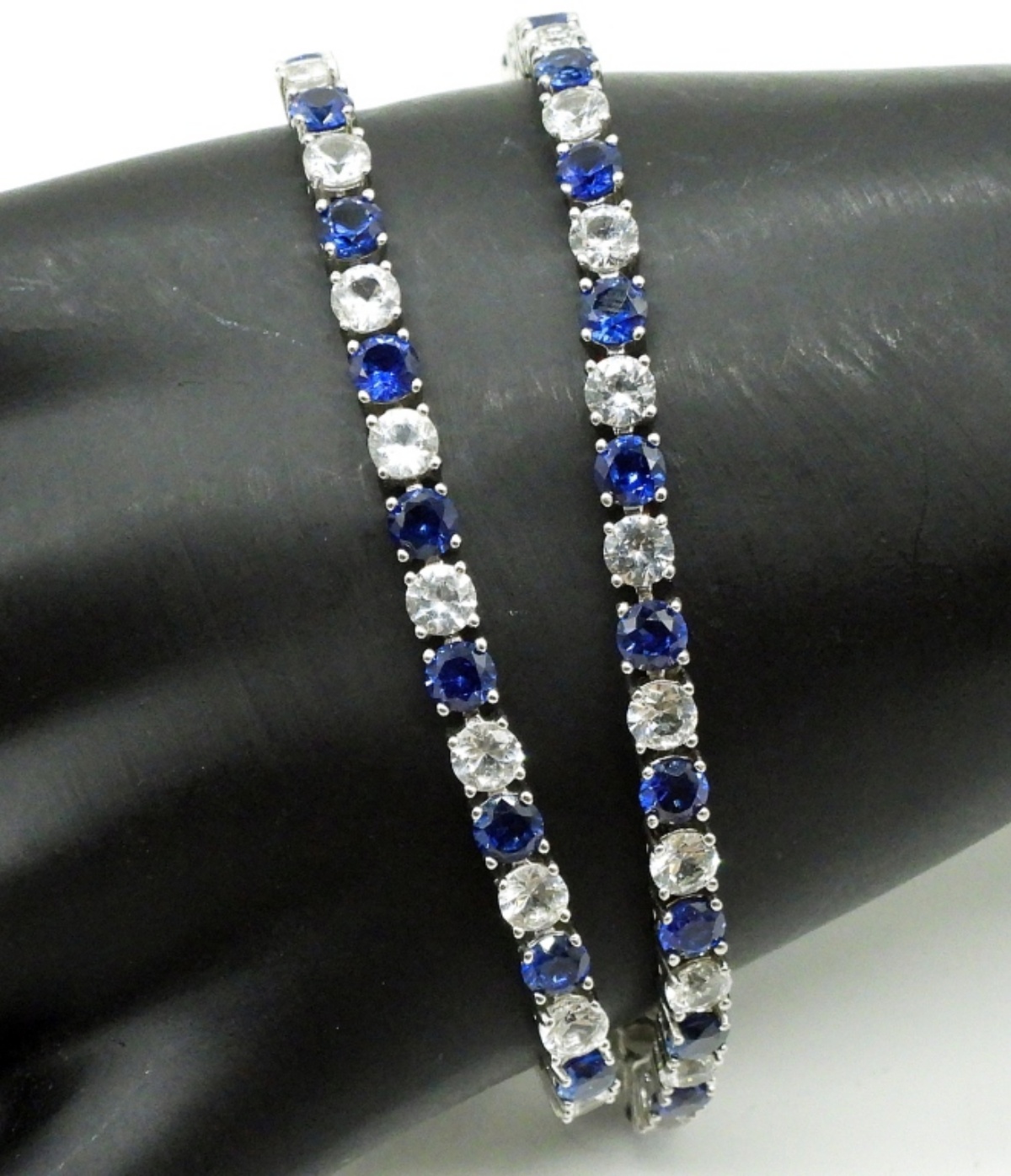 Sterling Blue & White Bracelets