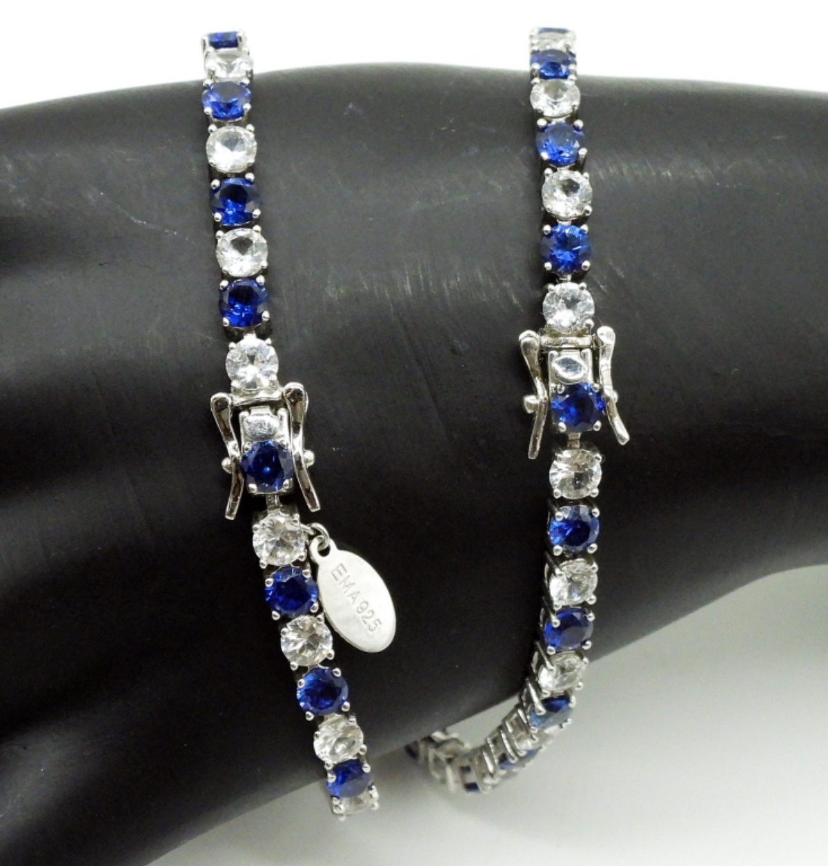 Sterling Blue & White Bracelets