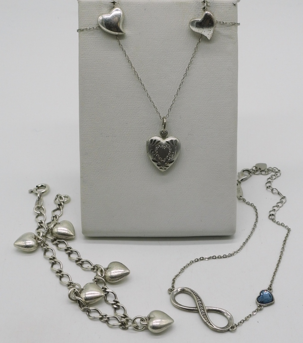 Sterling Heart Jewelry Lot