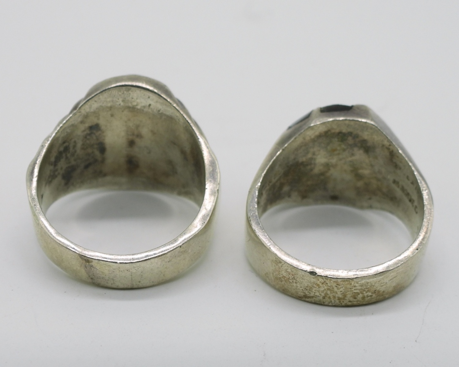 Two 925 Taxco Rings & Zuni Style Cufflinks