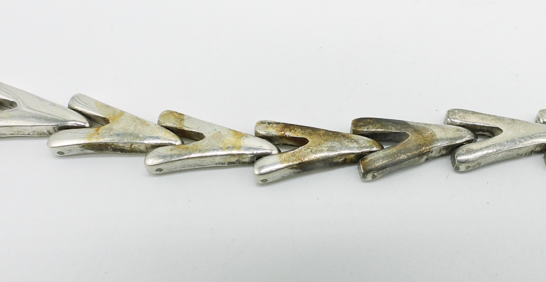 C-11 Mexico Chevron Necklace, Sterling