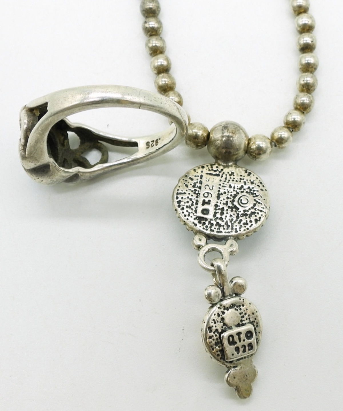 Q.T. Sterling Turquoise Necklace & Ring Set