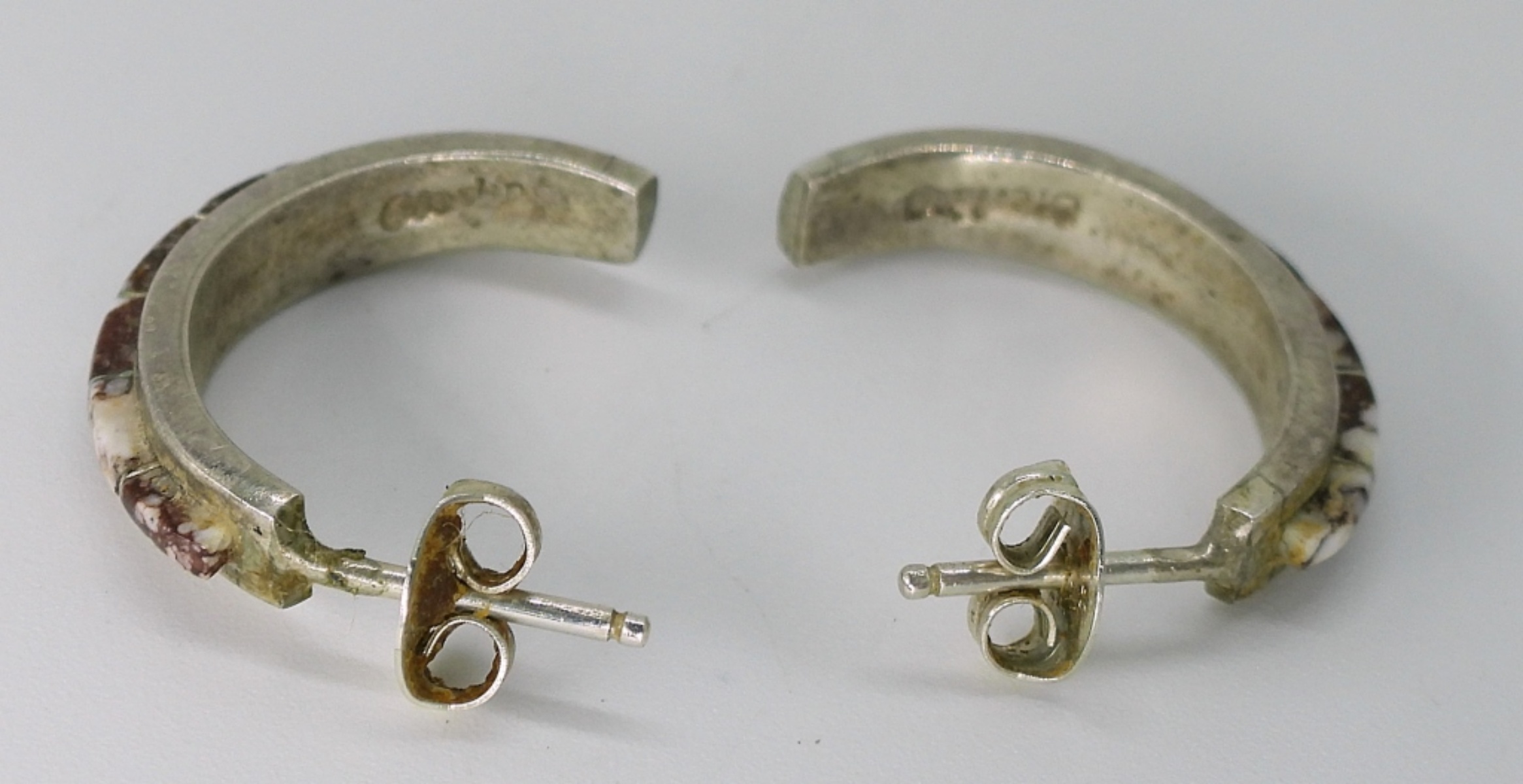 Sterling Inlay Cuff, Ring & Earrings