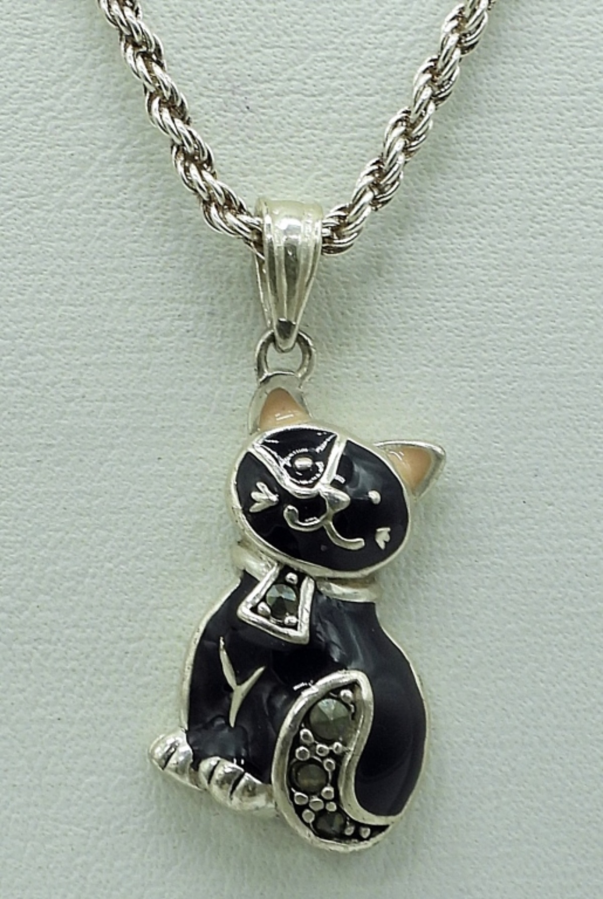 Three Sterling Animal Pendant Necklaces