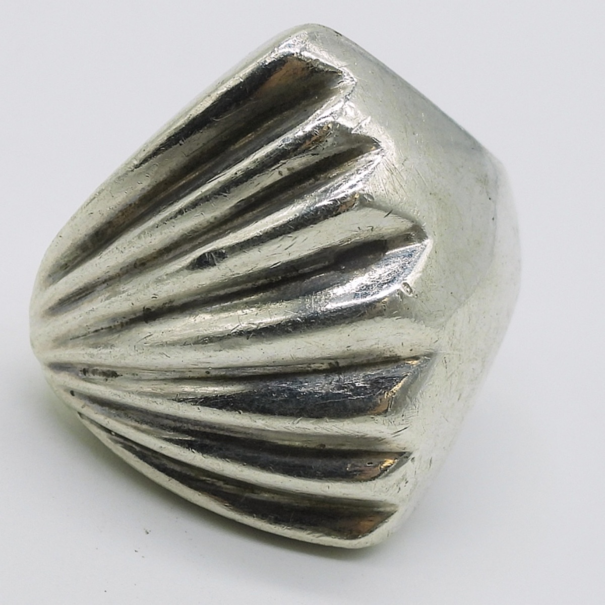 Mexico Sterling Fluted Earrings & Ring