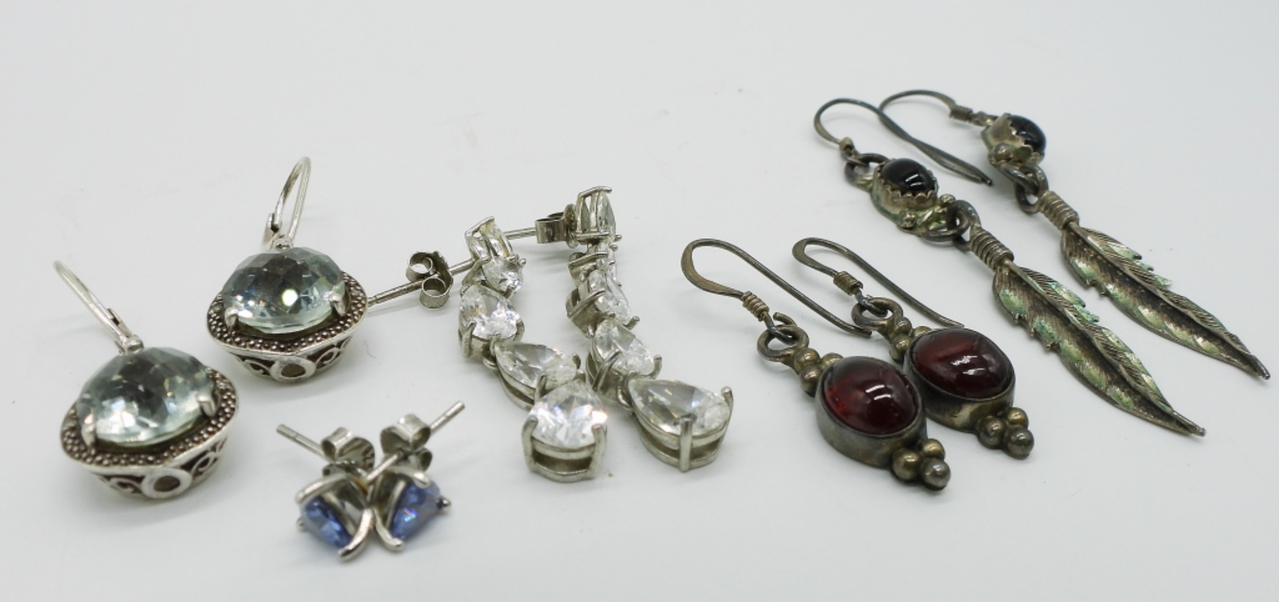 Sterling Earrings Lot, 5 Pair