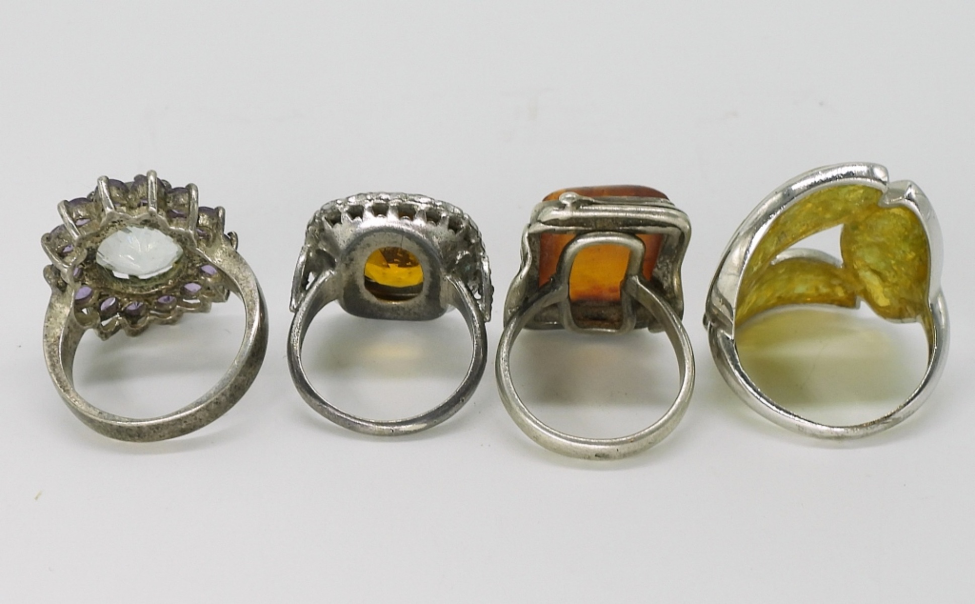 Five Piece Sterling Ring & Necklace Lot