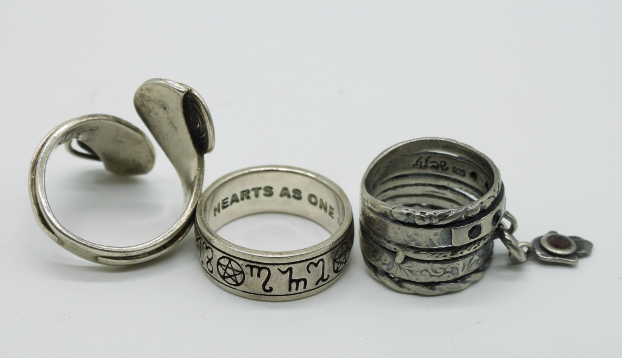 Versani Evil Eye Ring & Three Other Sterling Rings