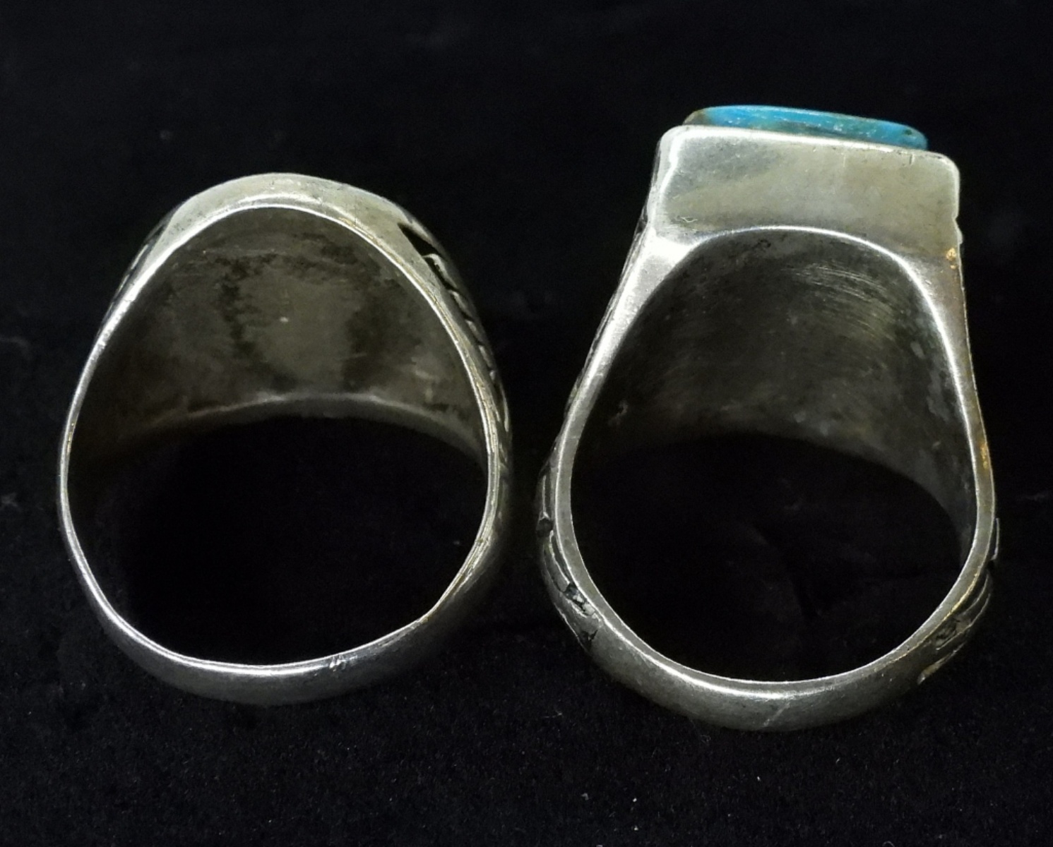 Three Sterling Turquoise Rings