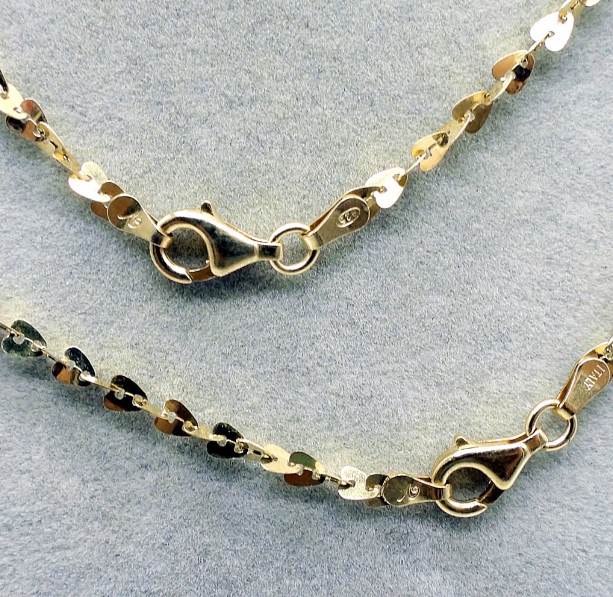 2 Sterling Gold Tone Fashion Necklaces