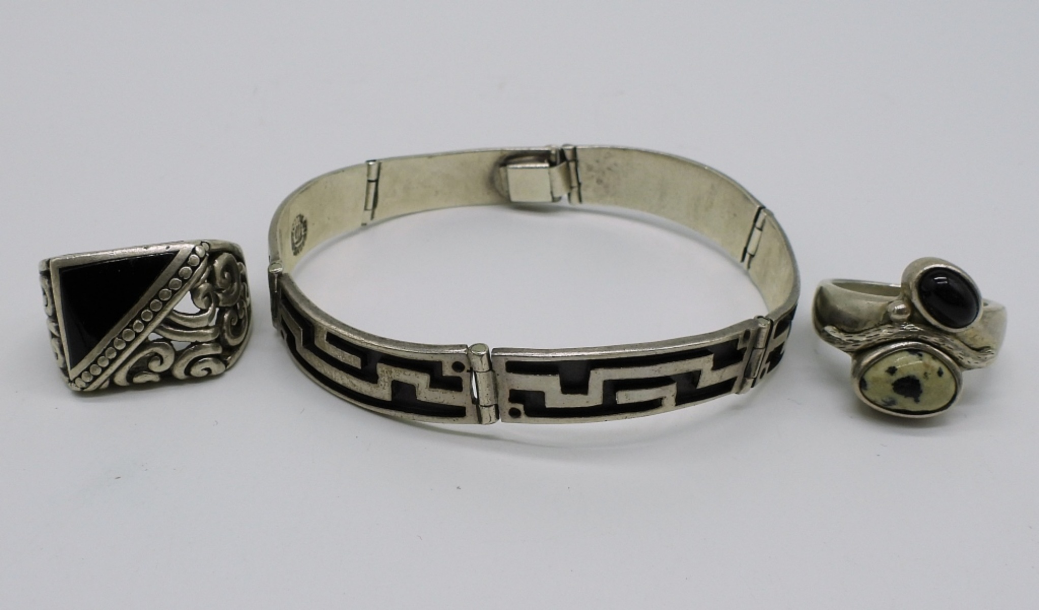 Vintage Taxco Bracelet & Two Rings