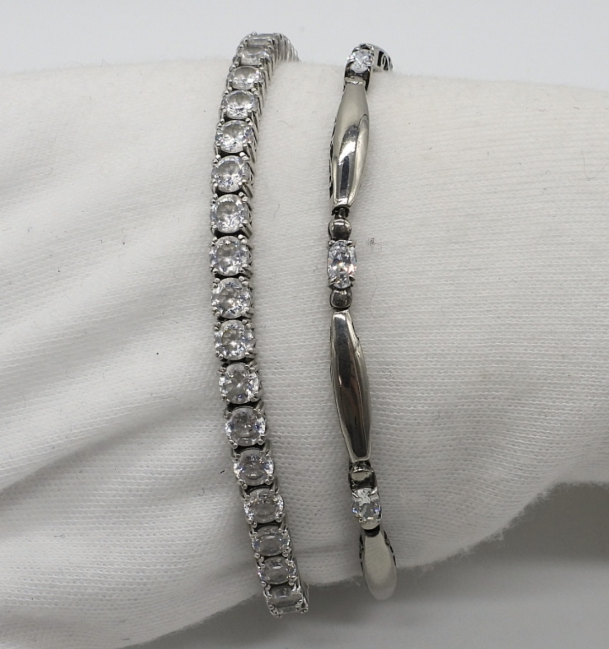 2 Sterling Tennis Bracelets