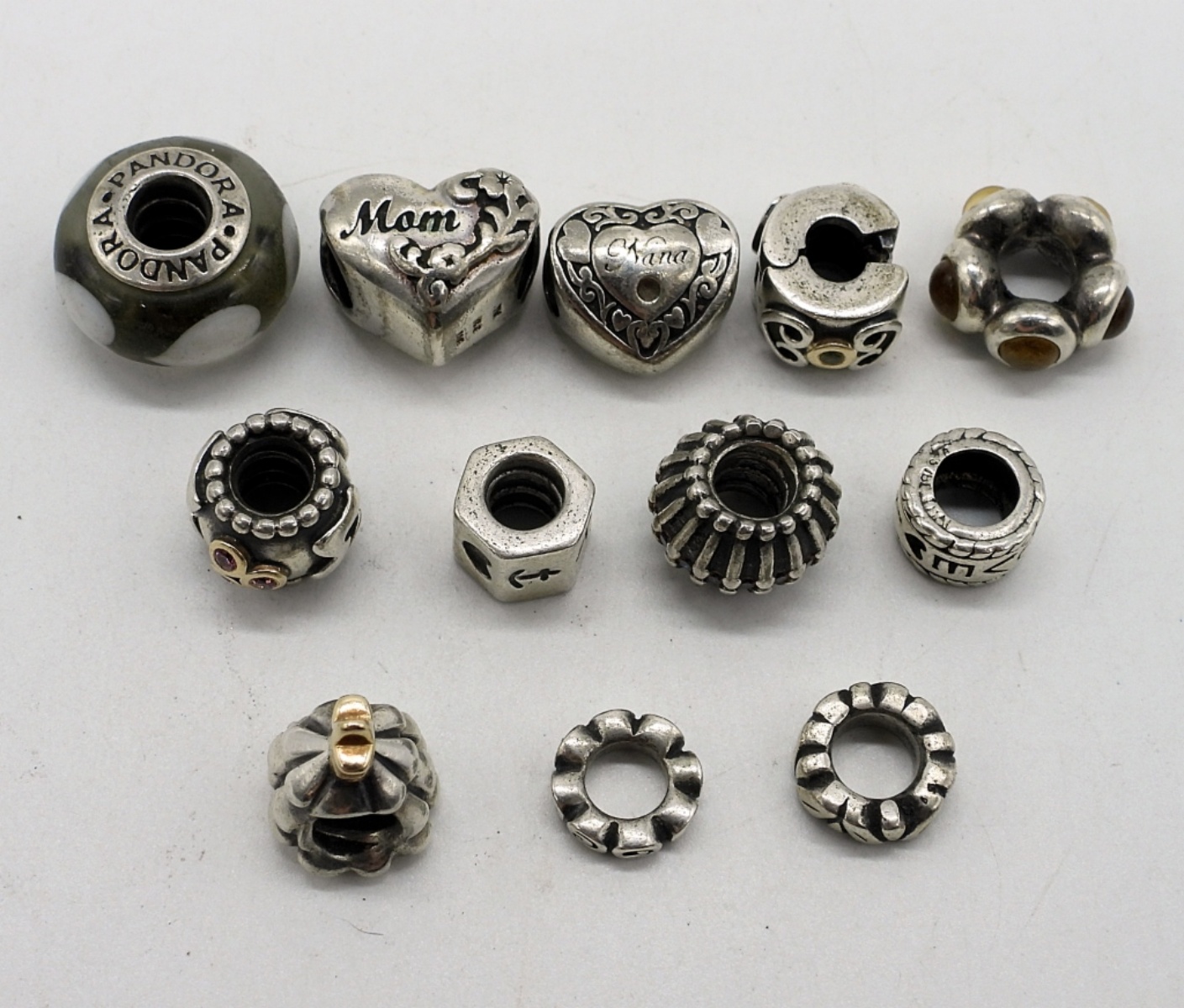 12 Sterling Charms - Pandora & Other