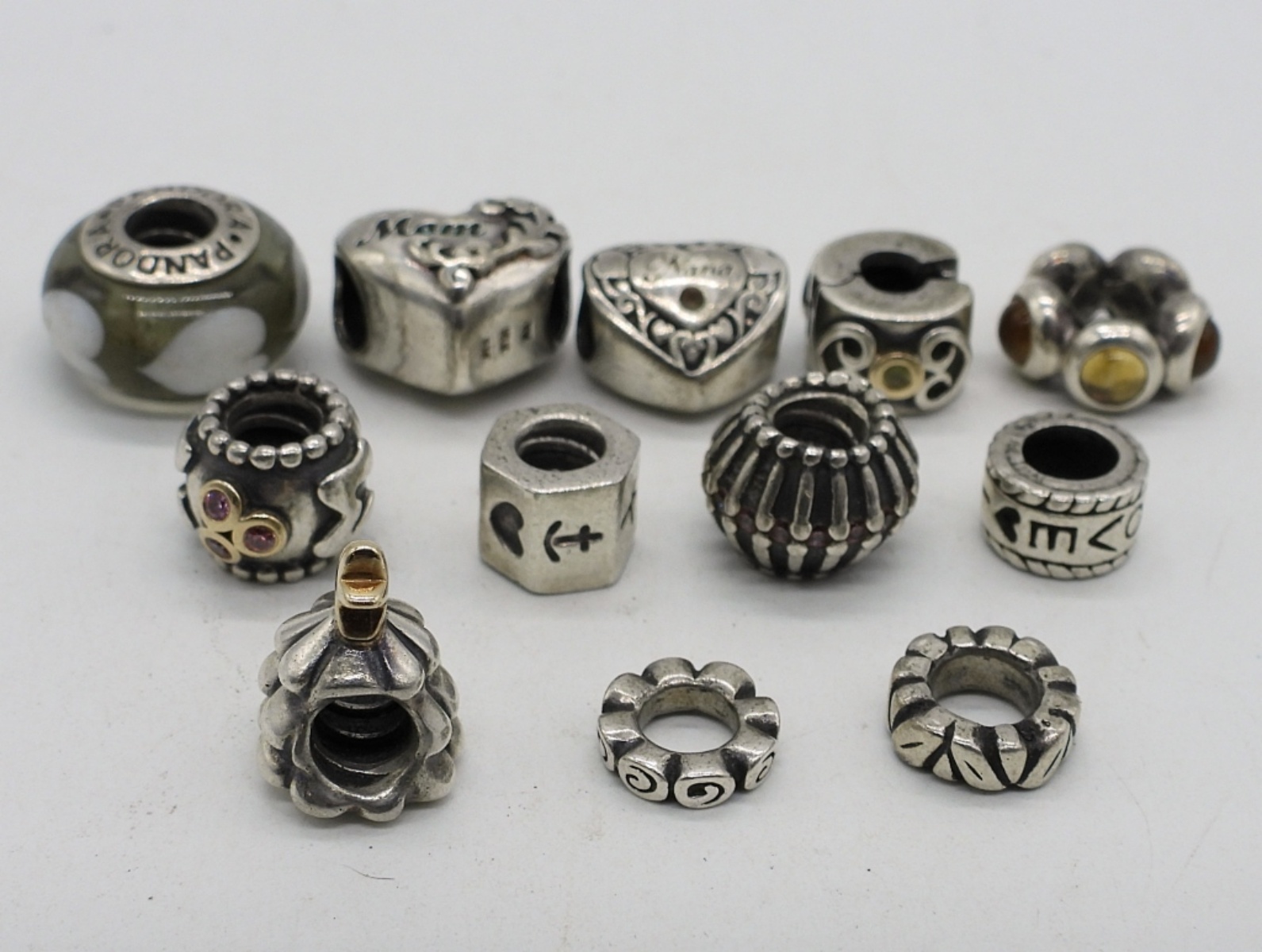 12 Sterling Charms - Pandora & Other
