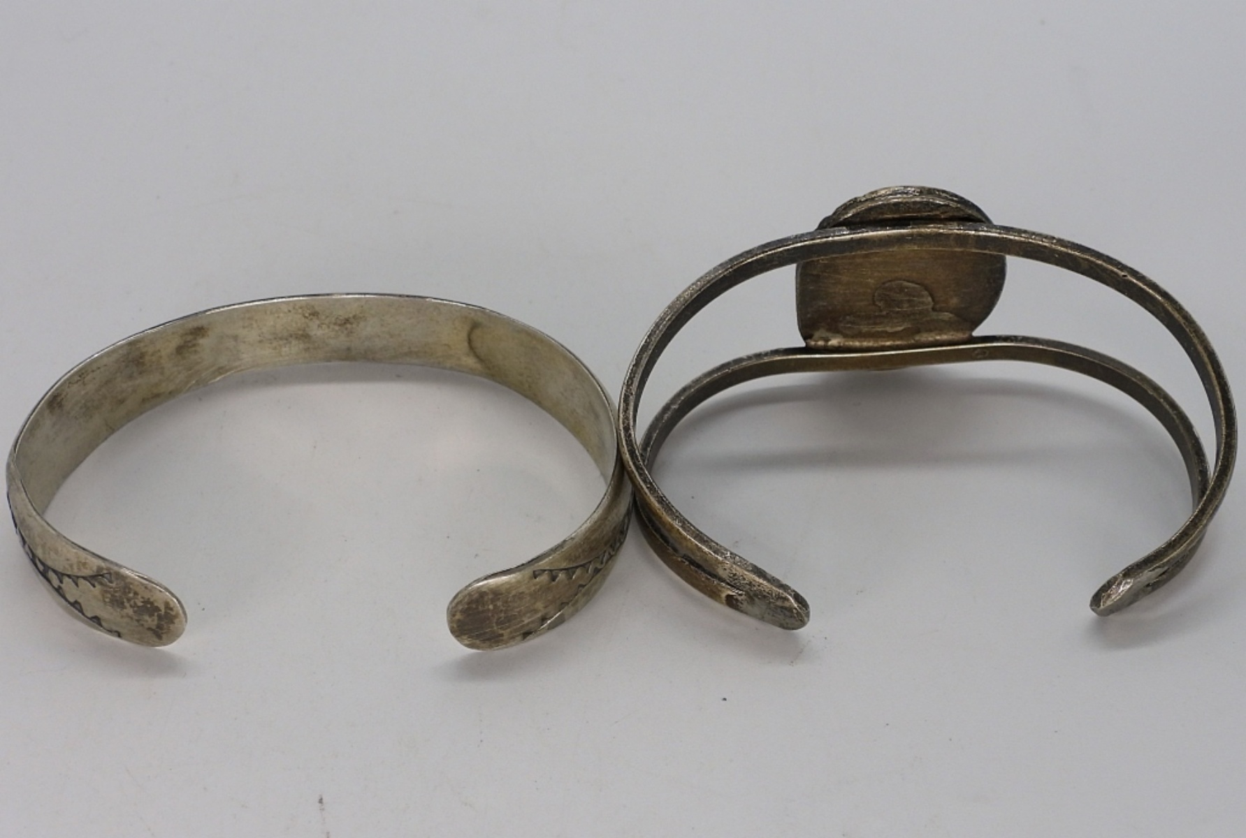 2 Sterling Turquoise Cuff Bracelets