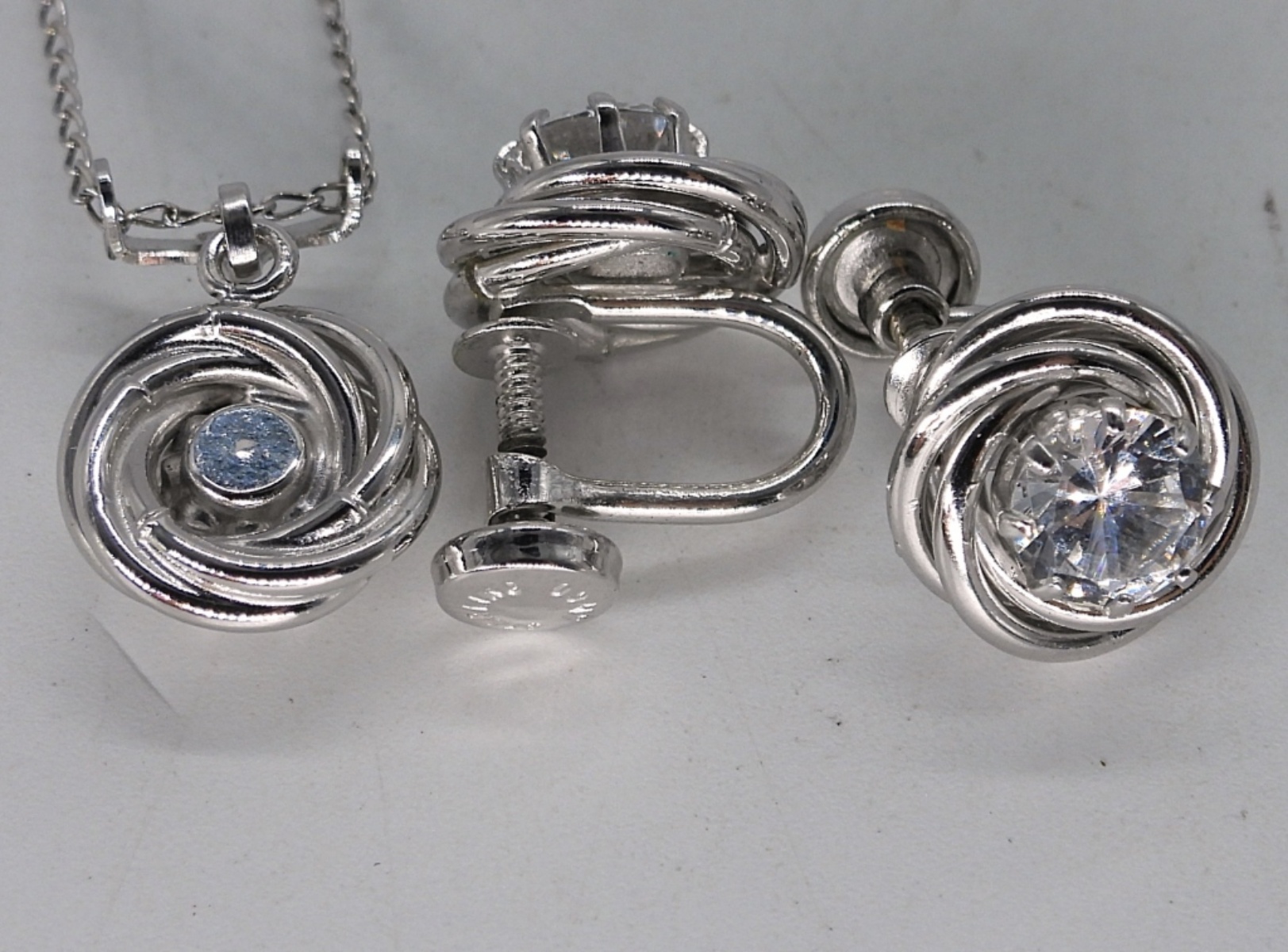 AMCO Sterling White Gemstone Set & Rings