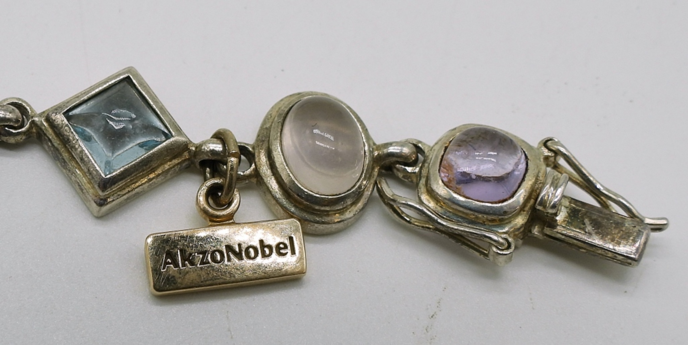 AkzoNobel Sterling Multi Gemstone Bracelet