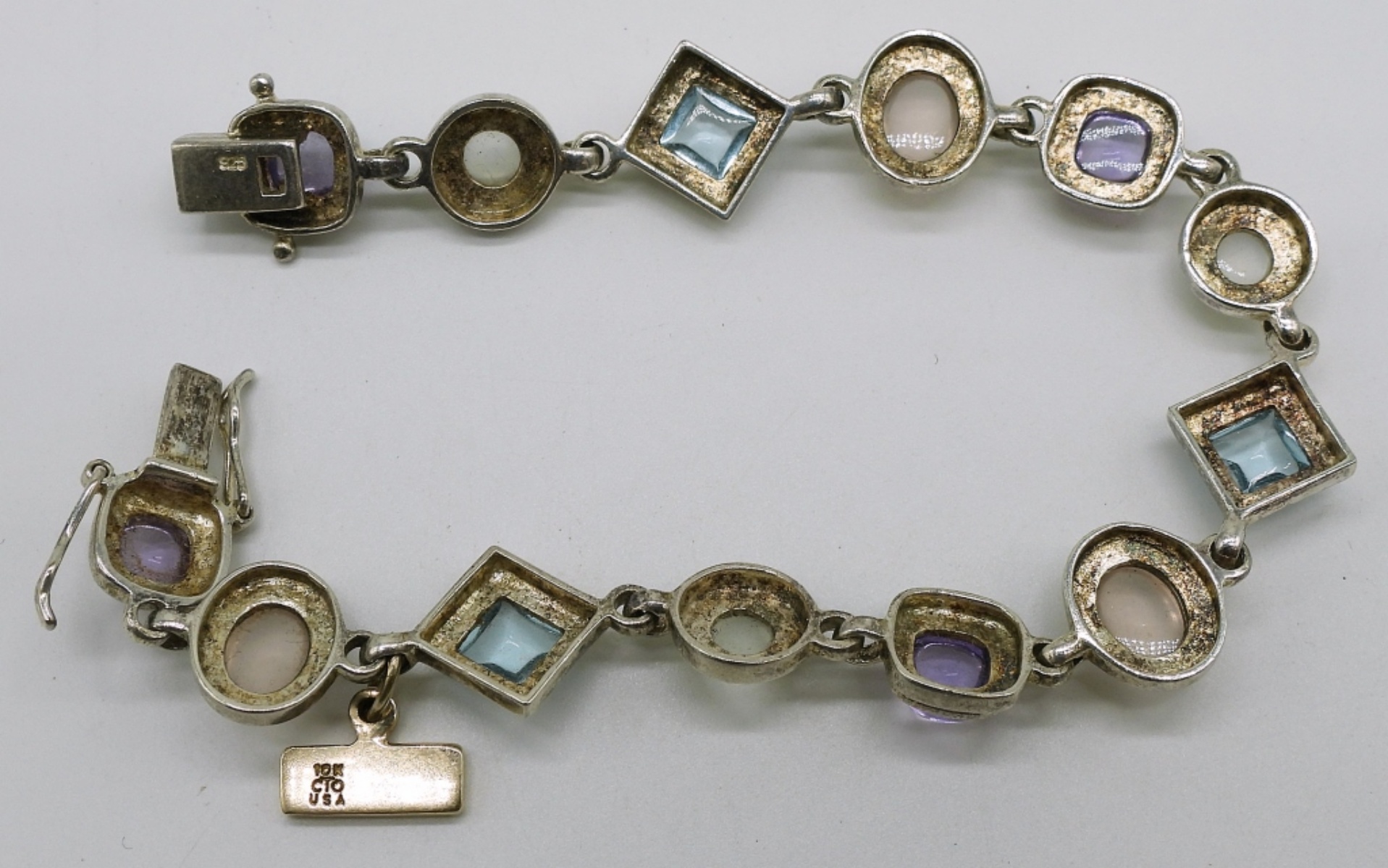 AkzoNobel Sterling Multi Gemstone Bracelet