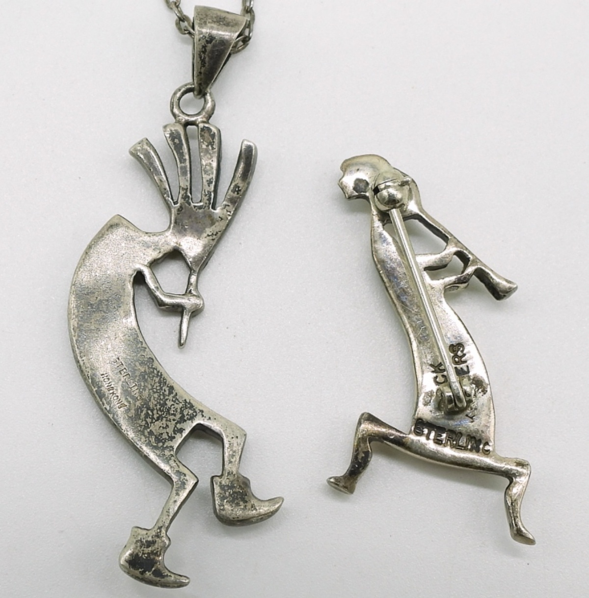 Ella Peter Zuni Earrings & Kokopelli Necklace & Pi