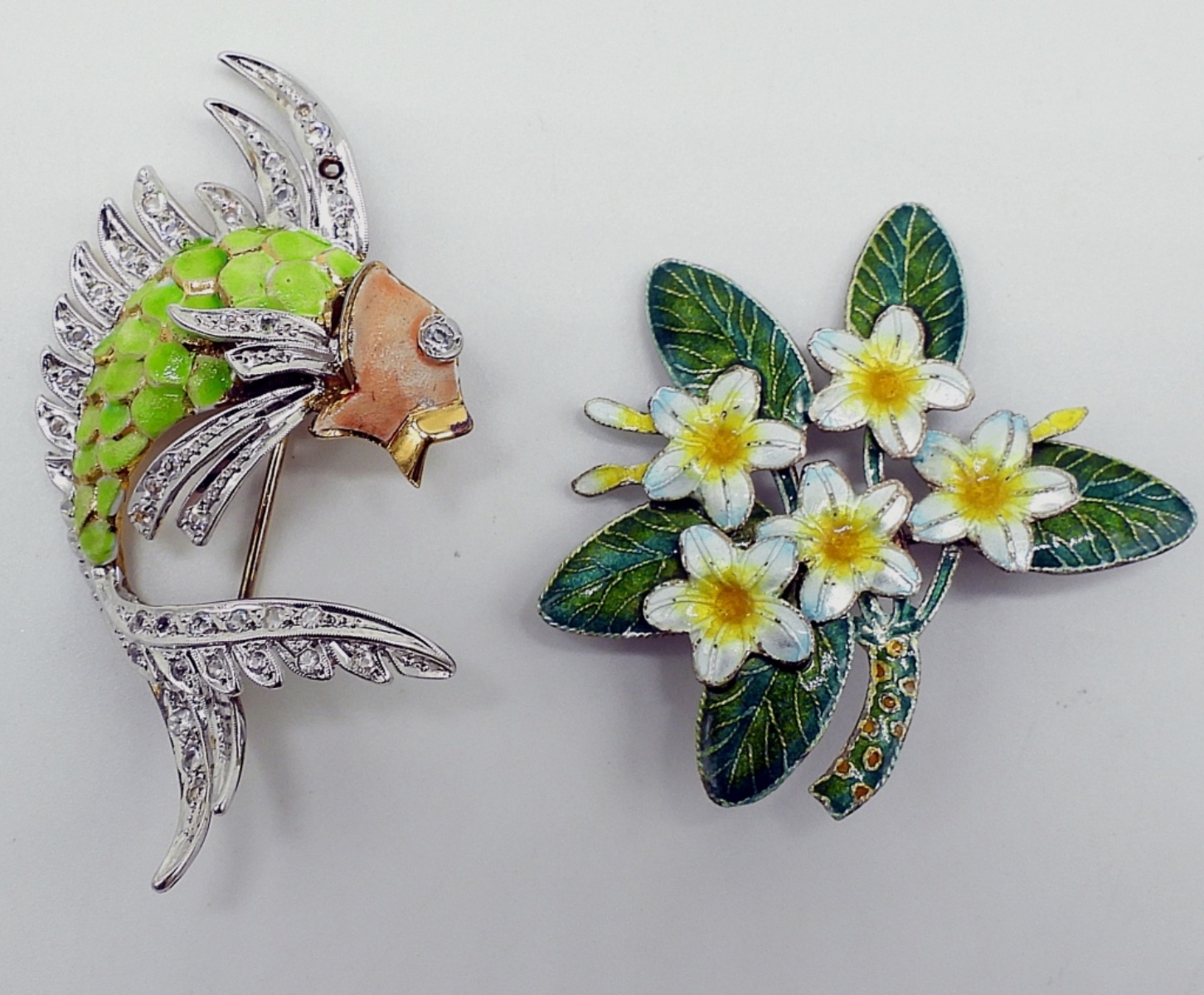 Two Sterling Enamel Pins