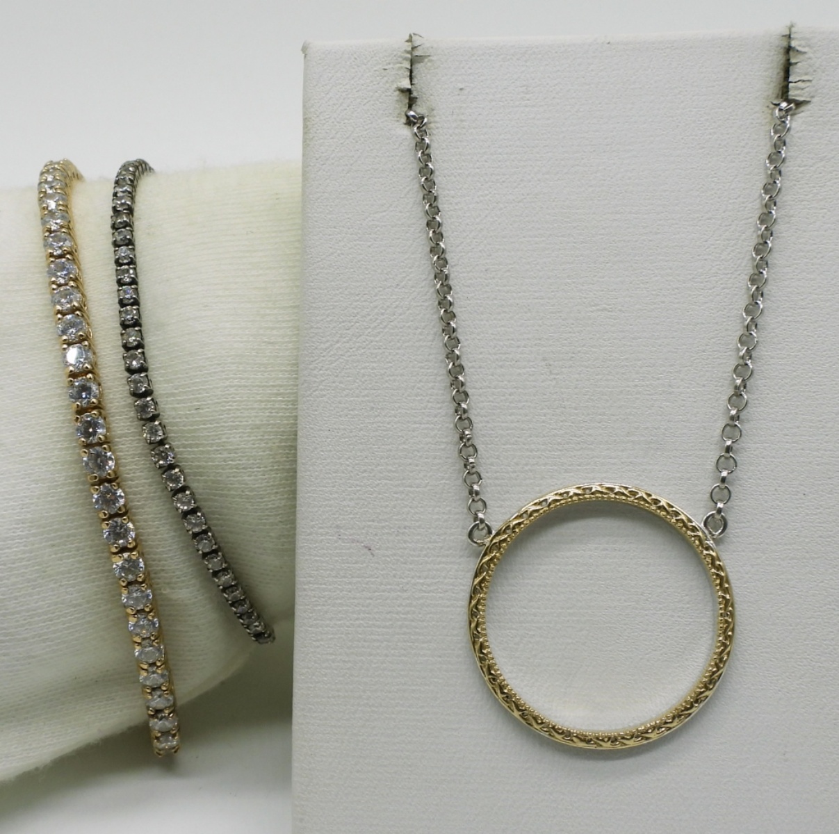 Gold & Silver Tone Sterling Bracelets, Necklace