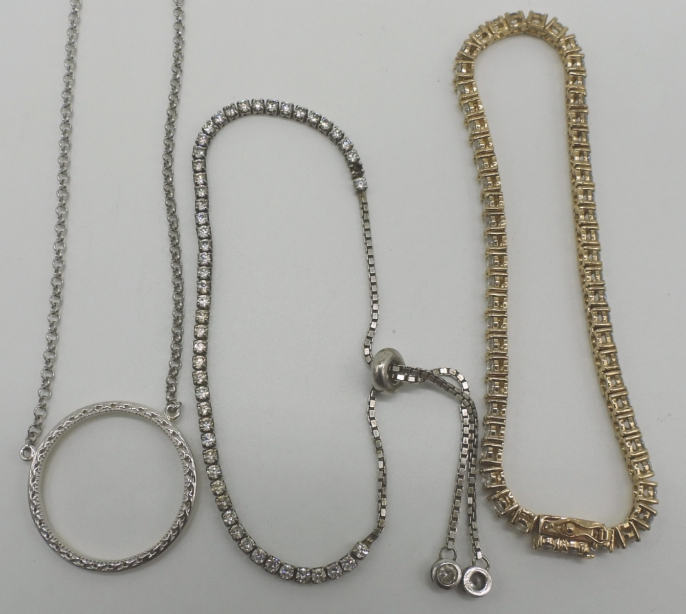 Gold & Silver Tone Sterling Bracelets, Necklace