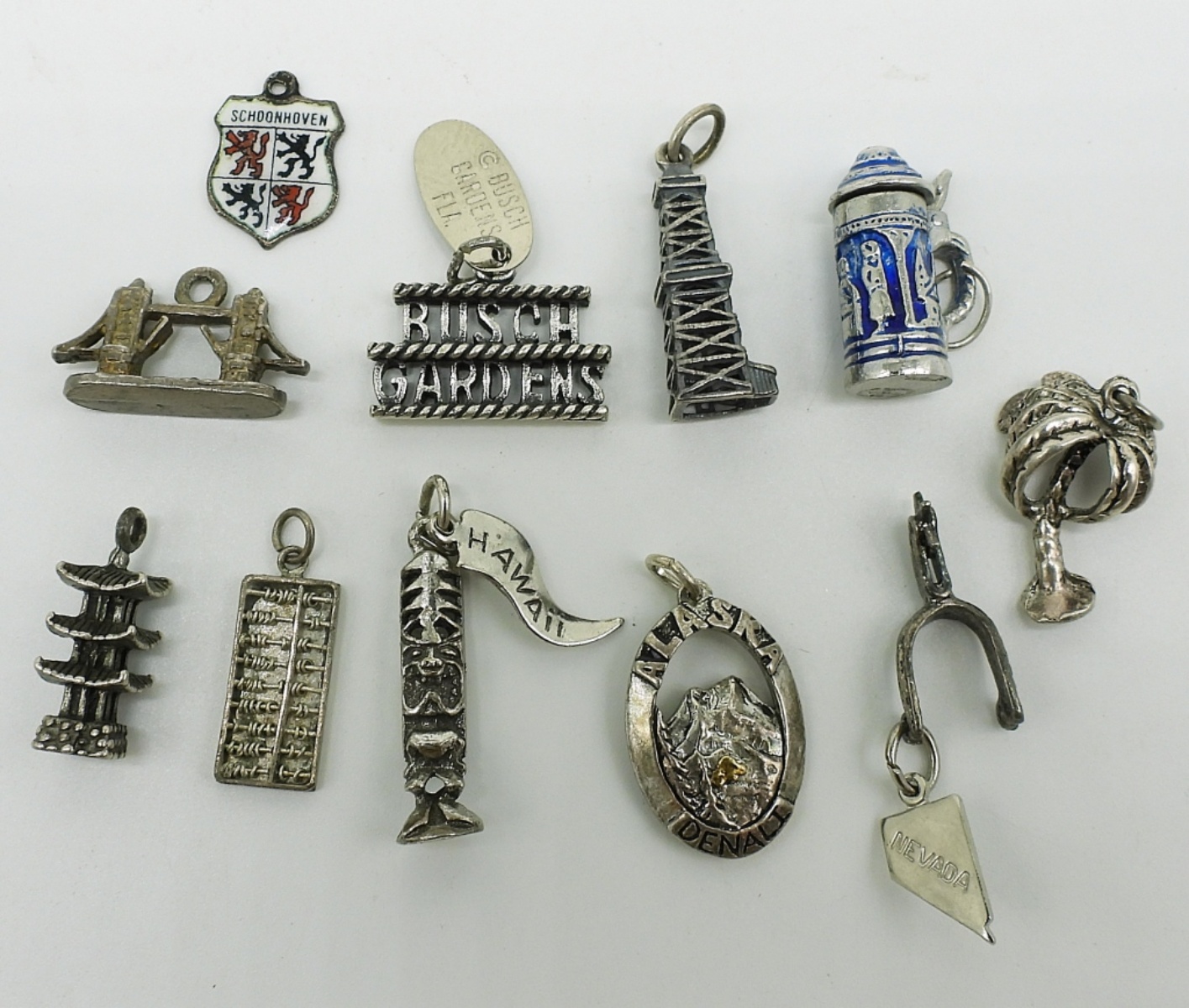 11 Vintage Sterling Charms