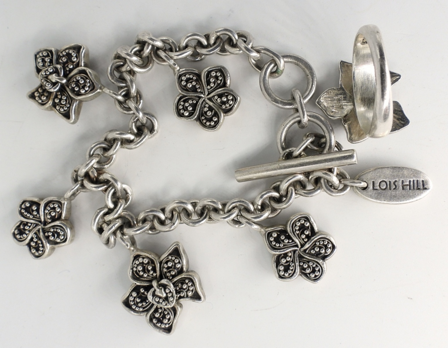 Lois Hill Sterling Bracelet and Matching Ring