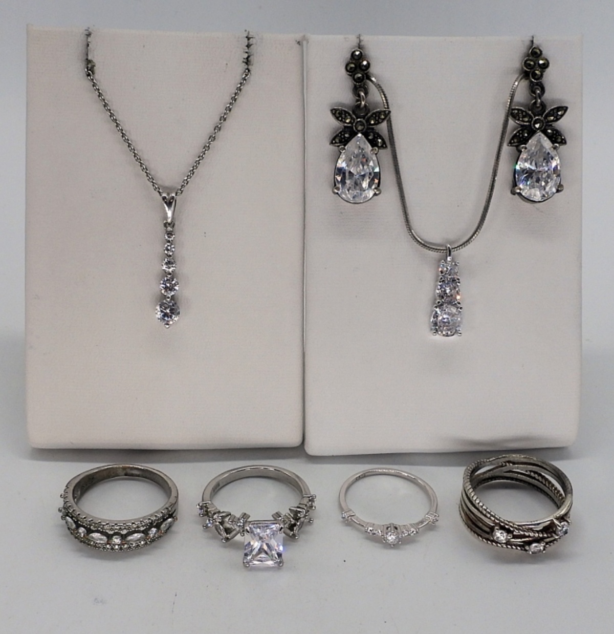 Simulated Diamond Sterling Rings & More