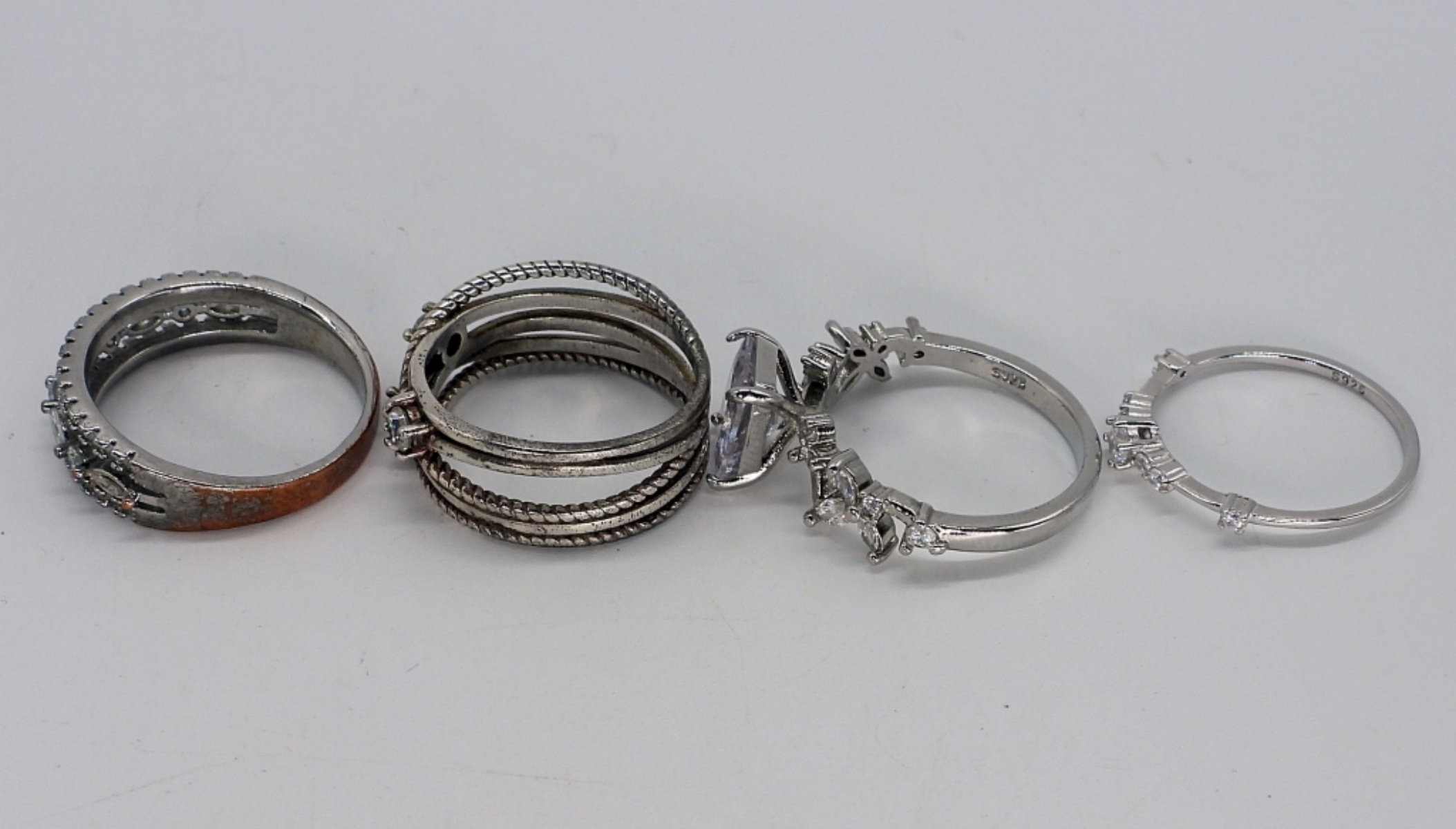 Simulated Diamond Sterling Rings & More