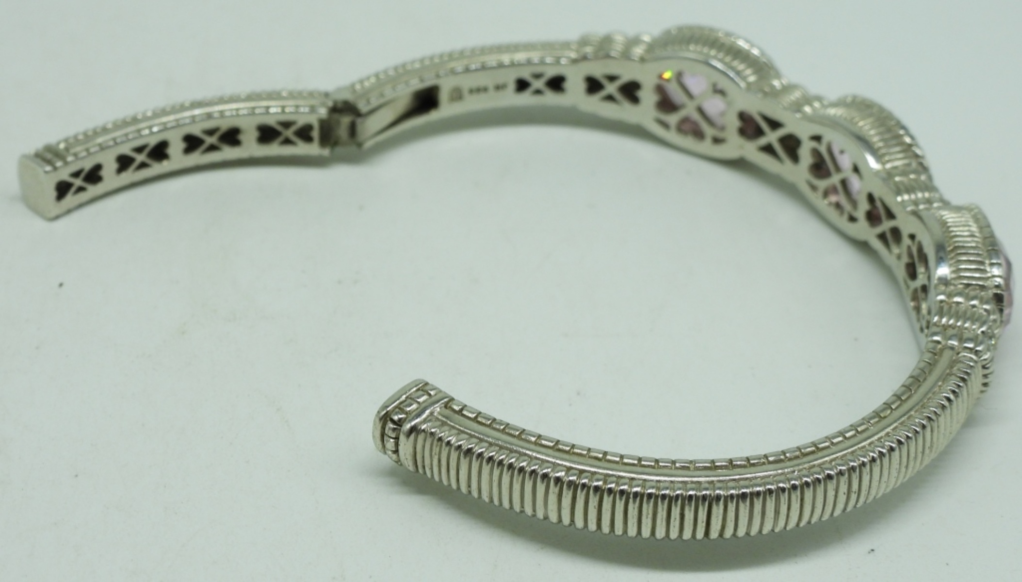 Pink CZ Sterling Bracelet & Cute Necklace