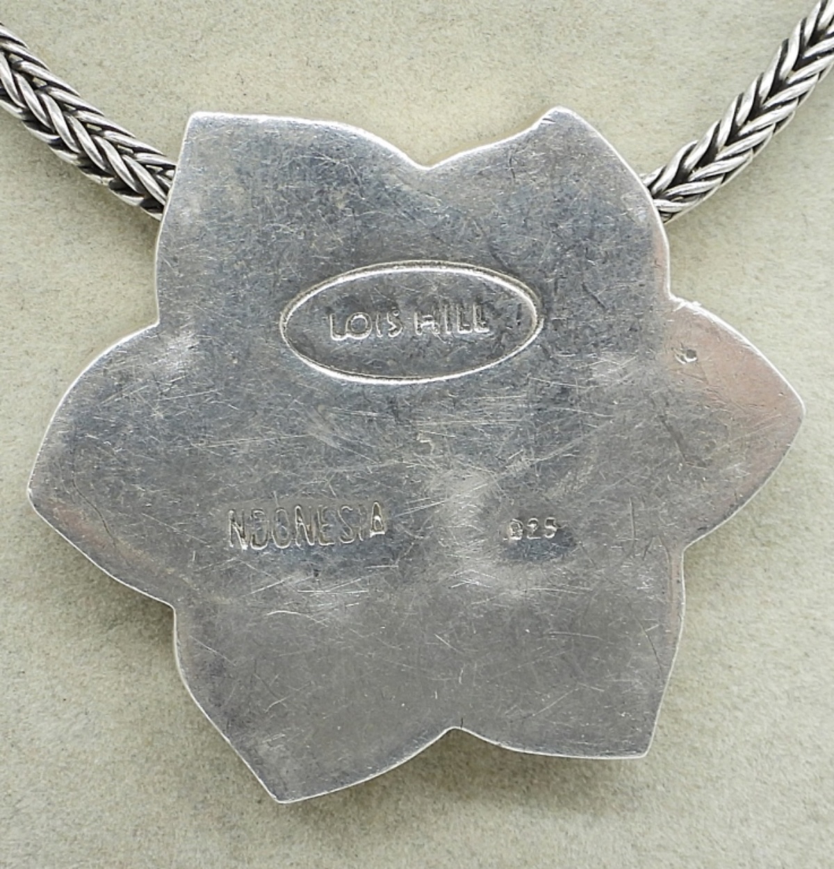 Lois Hill Sterling Flower Necklace