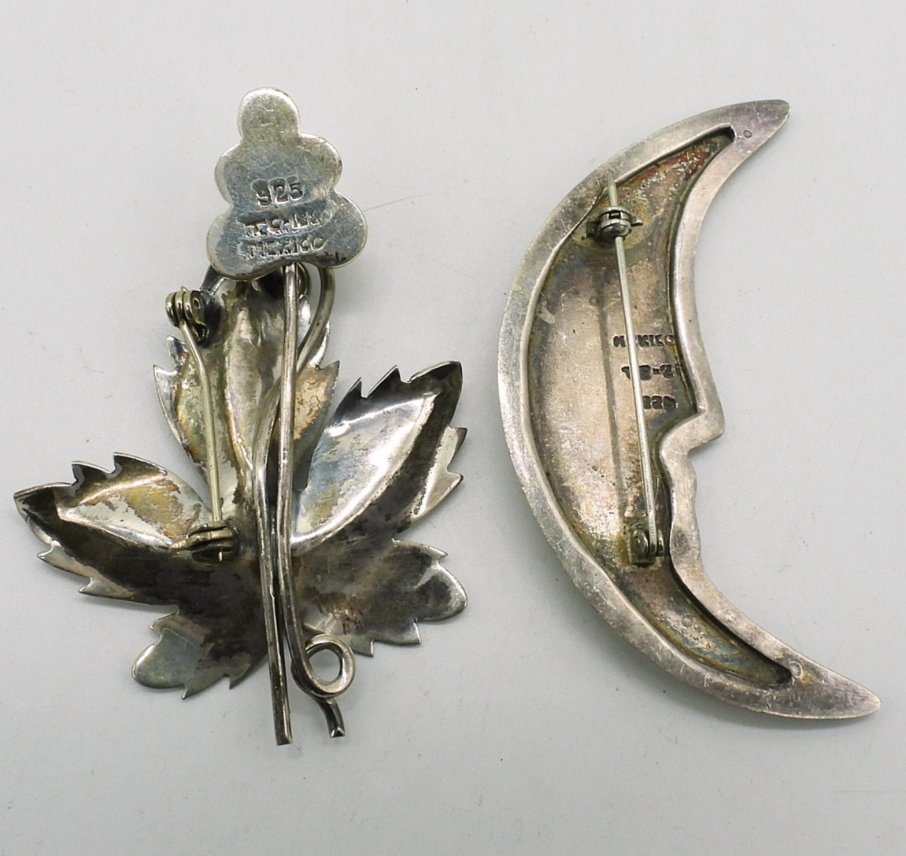 2 Sterling Taxco Brooches