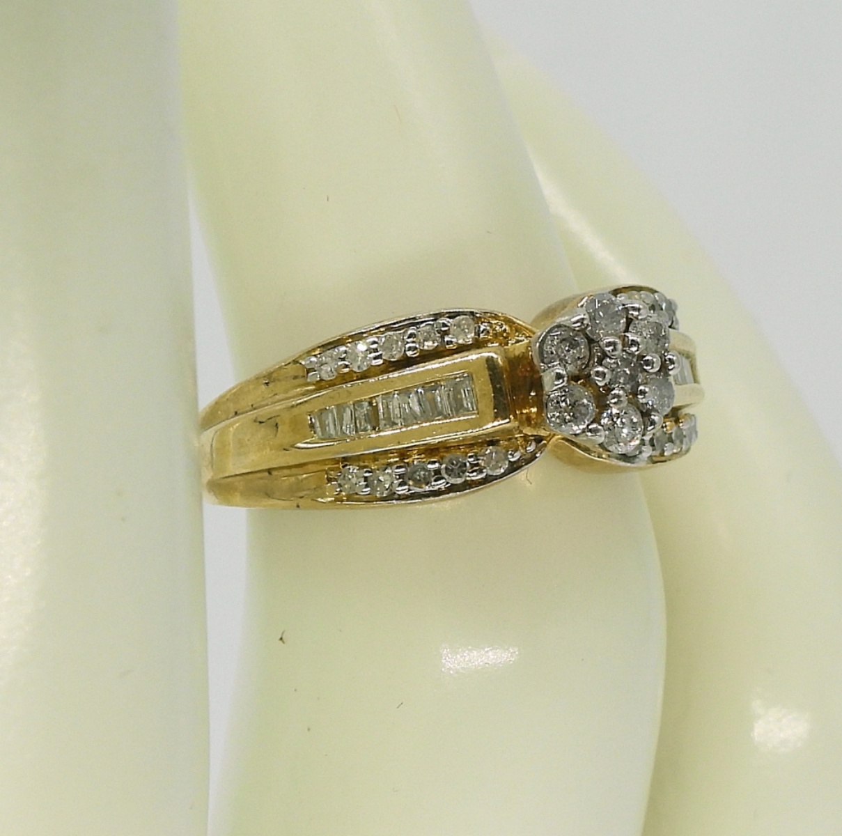 Gold Tone 925 Diamond Engagement Ring