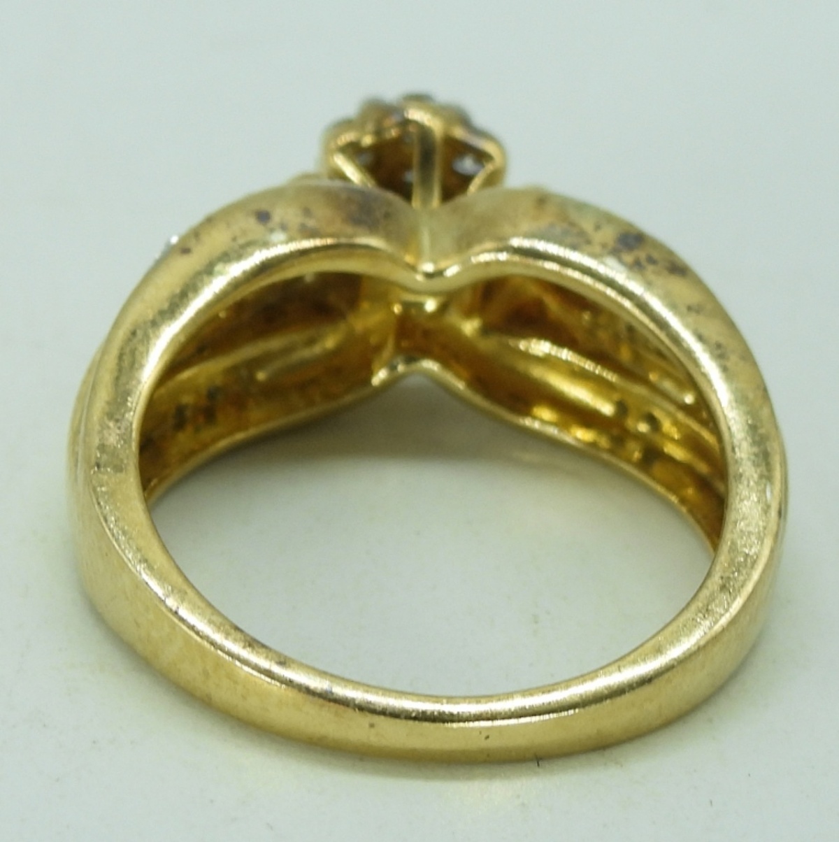 Gold Tone 925 Diamond Engagement Ring