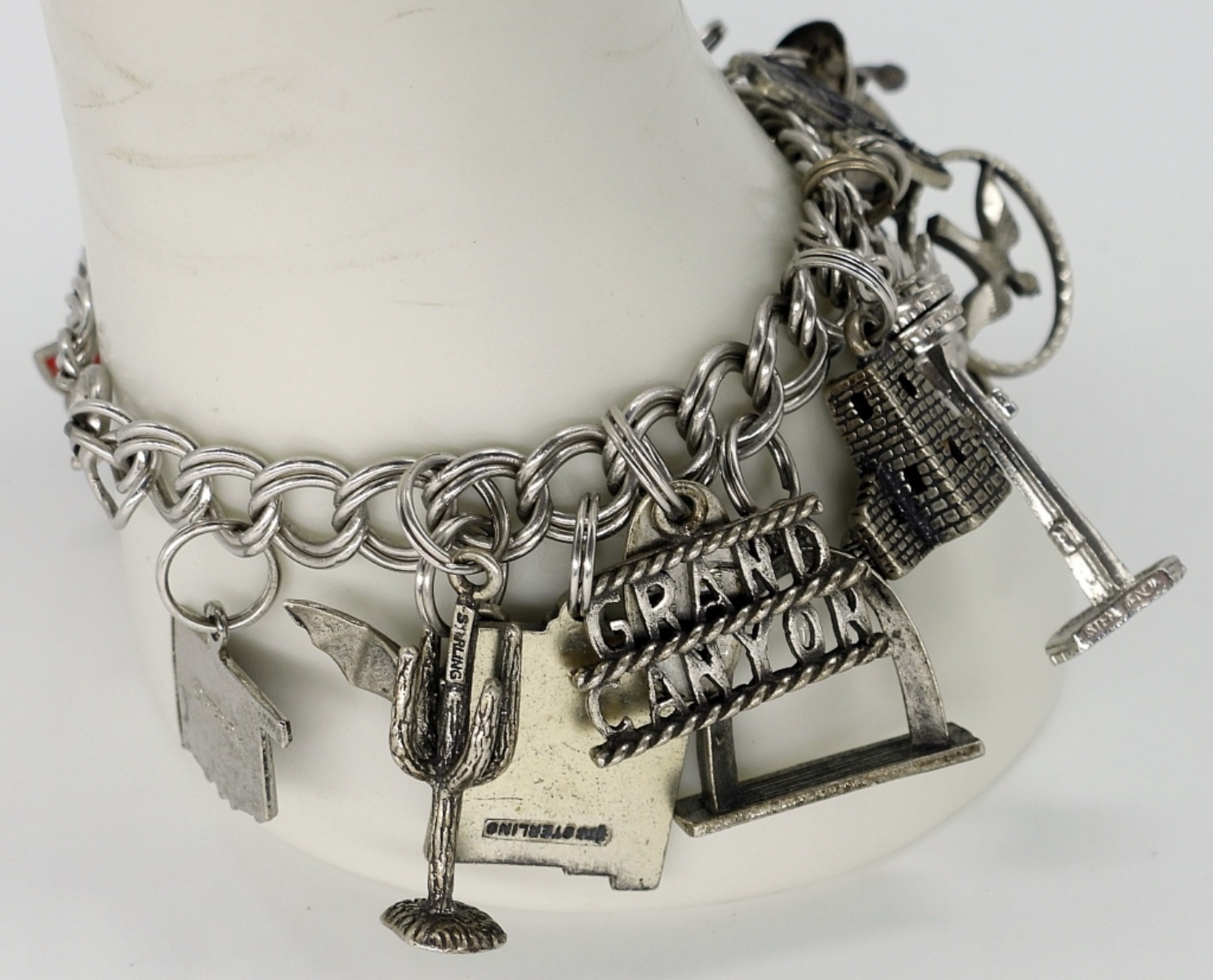 Vintage Sterling Charm Bracelet - 24 Charms
