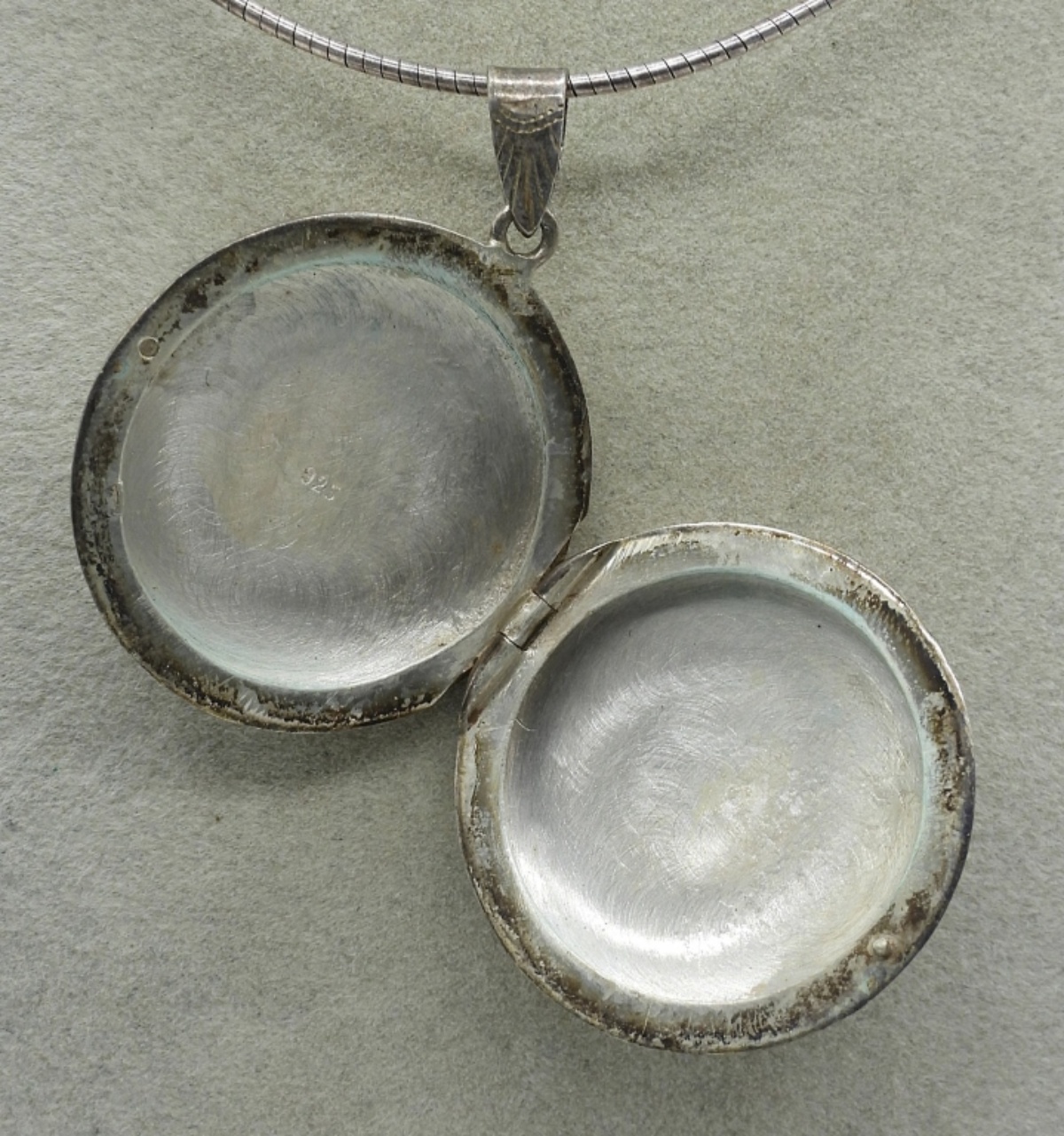 Vintage 925 Locket & Cross Necklace