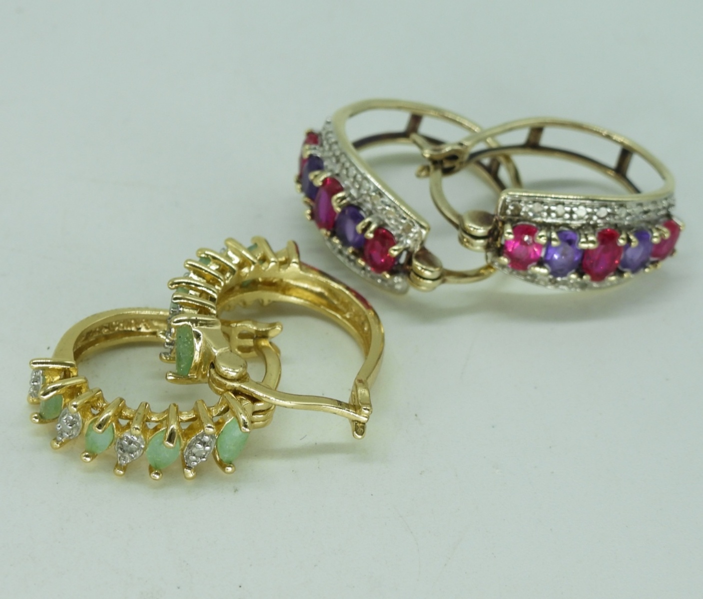 Gold Tone 925, Sapphire & Jade Jewelry