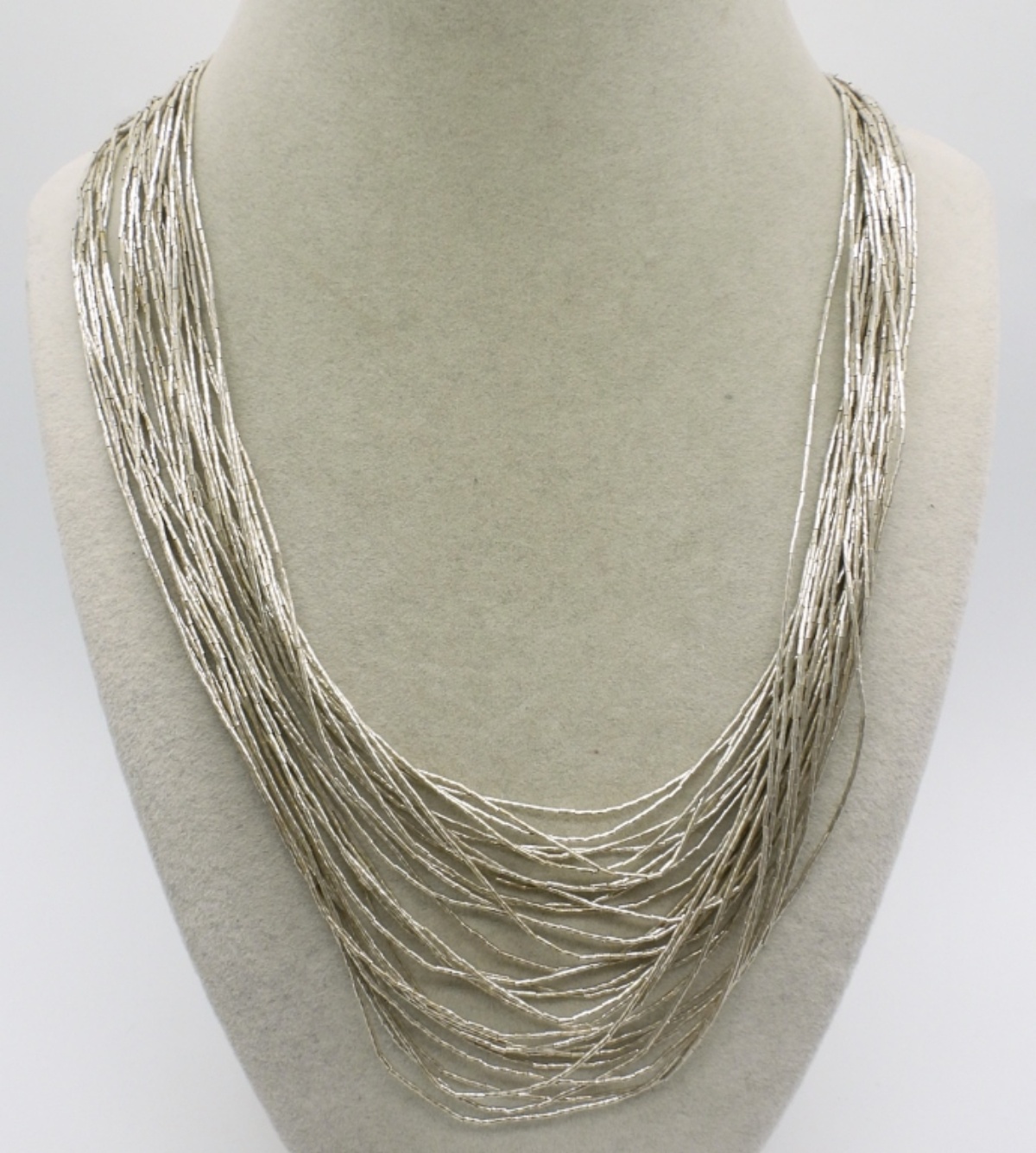 Multi Strand Liquid Sterling Necklace