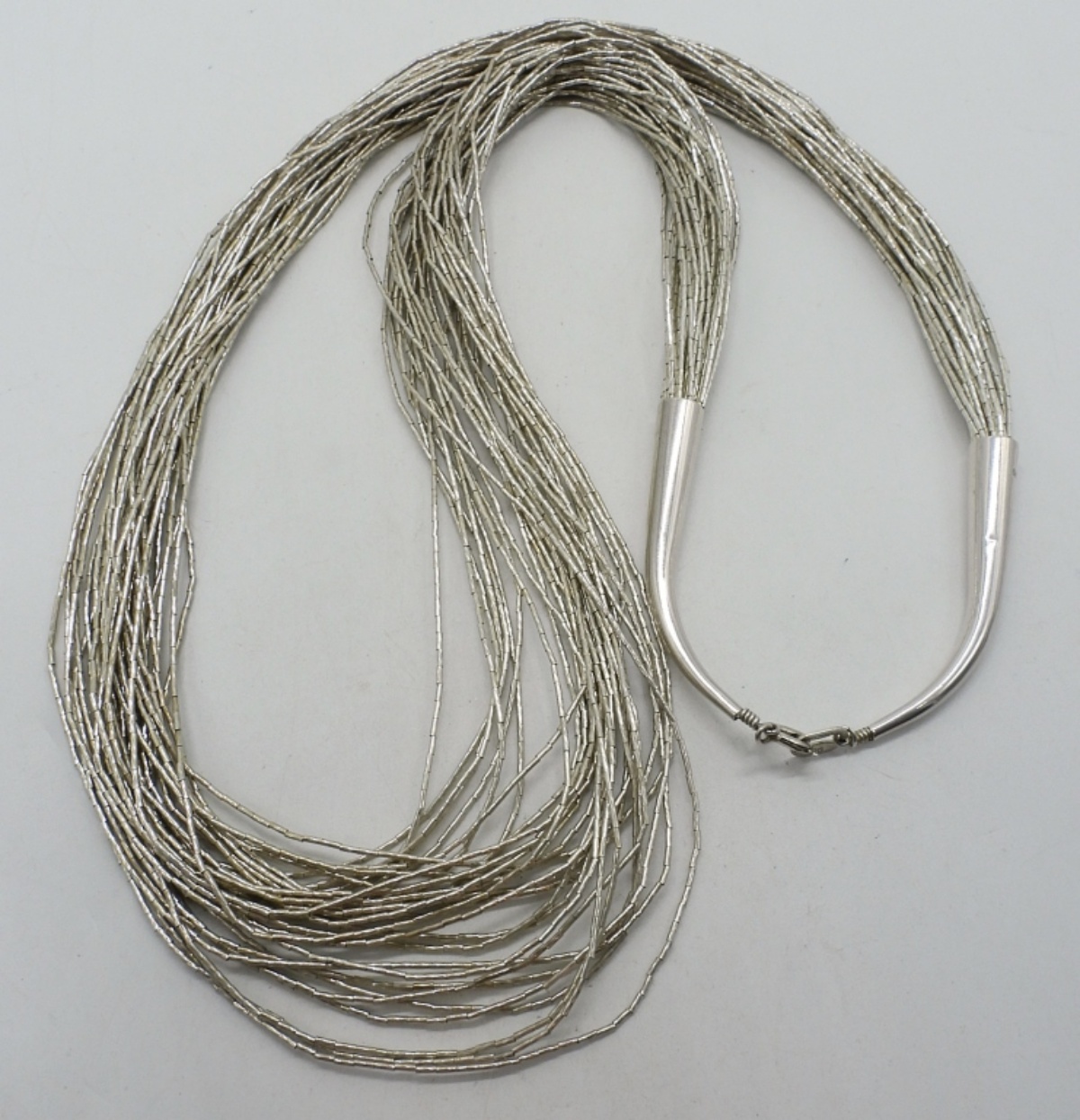 Multi Strand Liquid Sterling Necklace