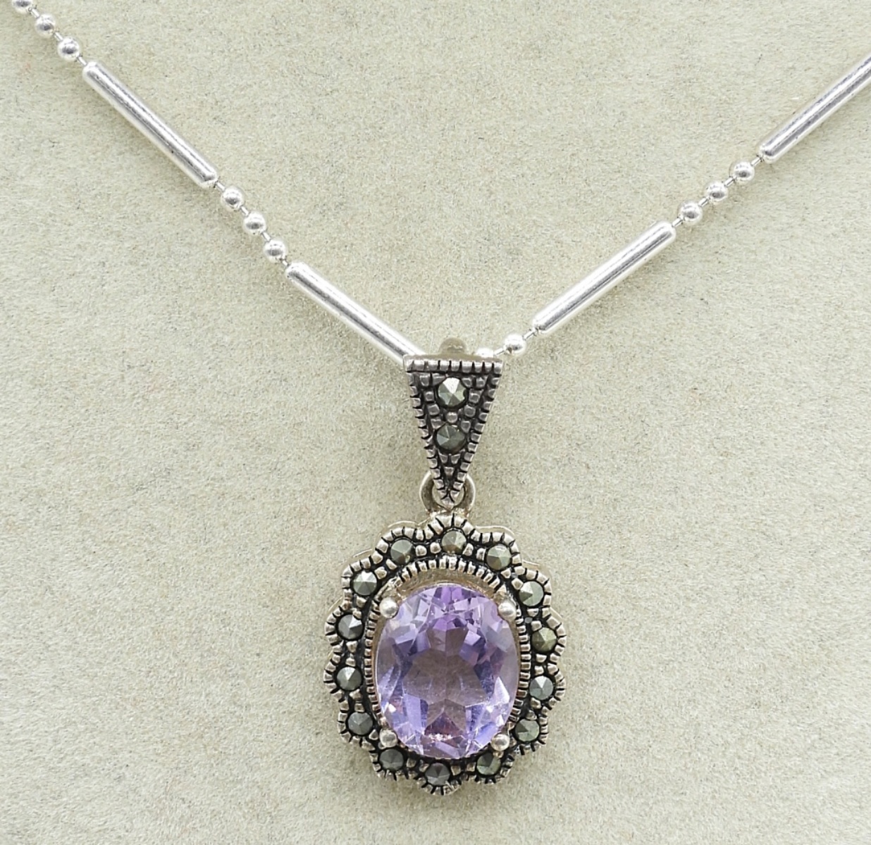Amethyst 925 Matching Necklace & Bracelet