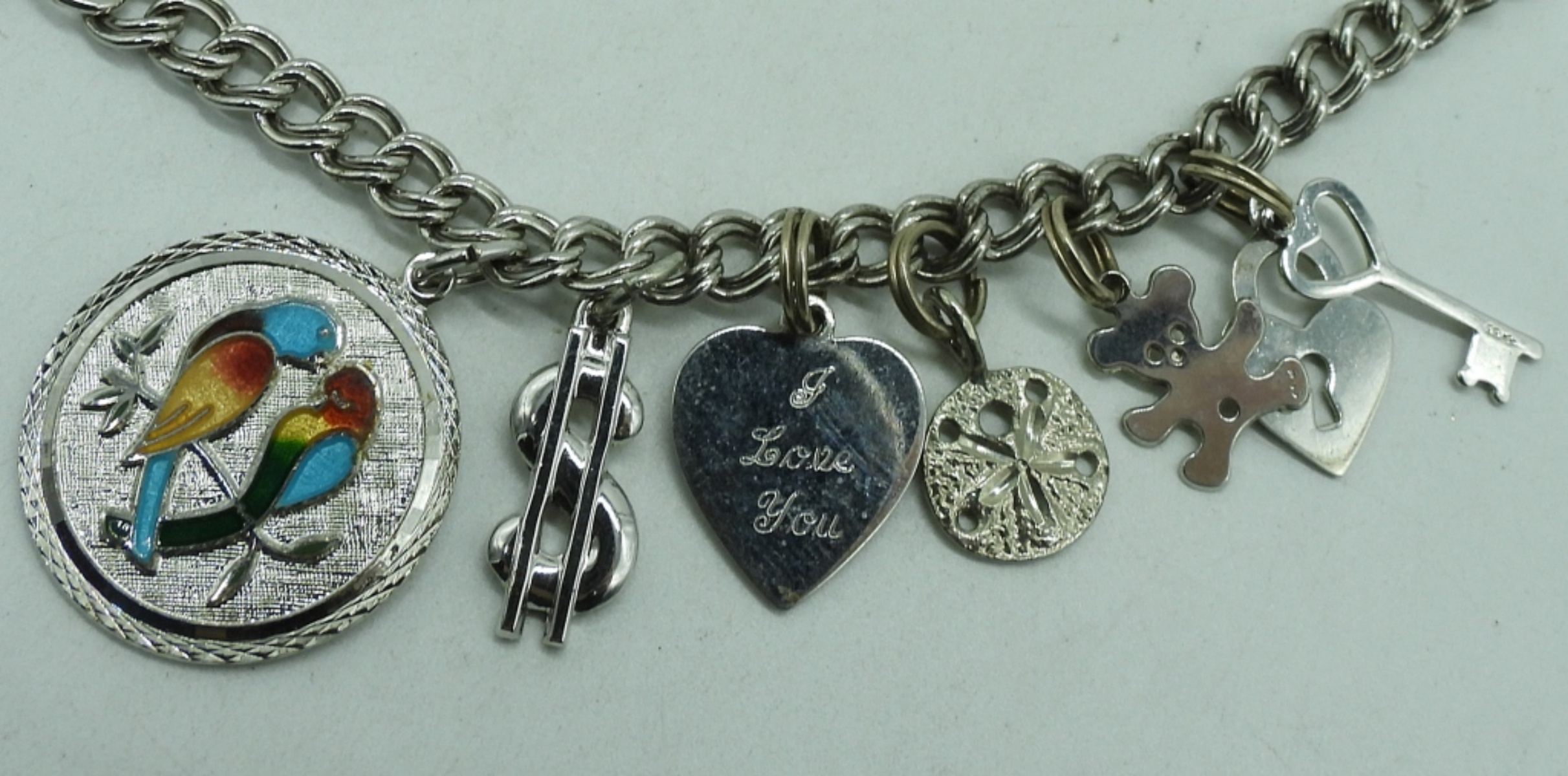Vintage Sterling Charm Bracelet & Charms
