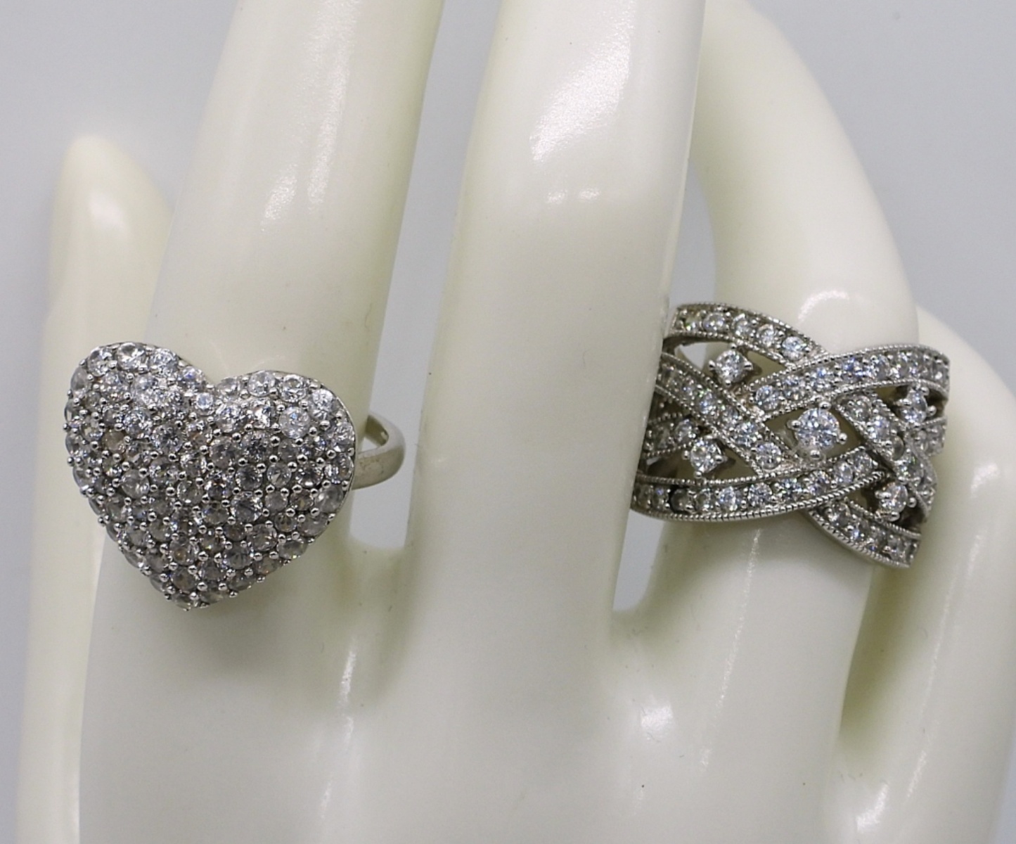 Simulated Diamond 925 Rings & Bracelet