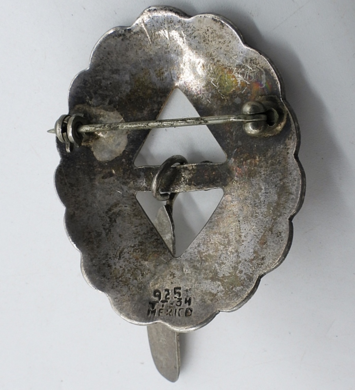 2 Cute Mexico Sterling Brooches