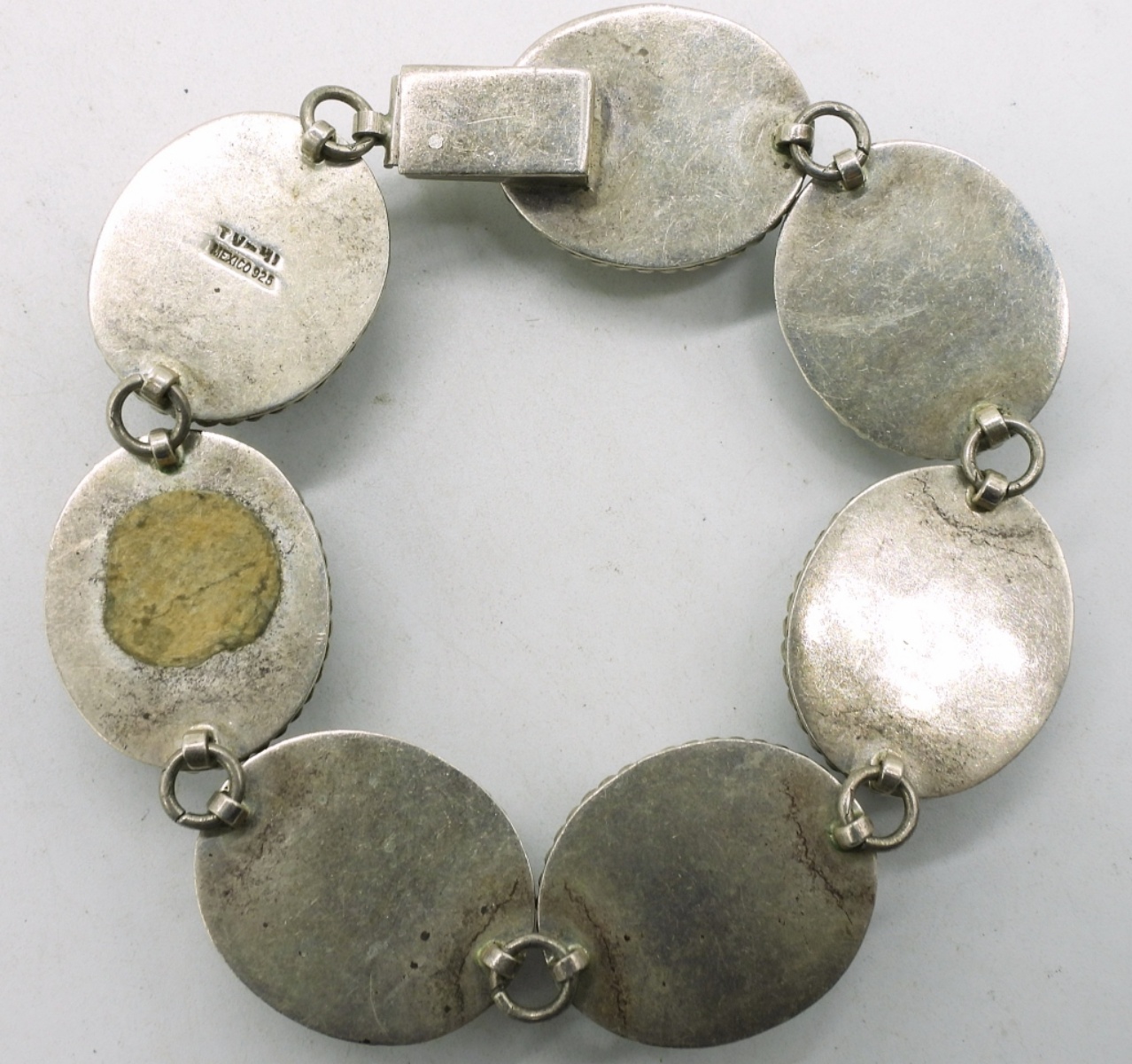 Sodalite Gemstone Taxco Sterling Bracelet