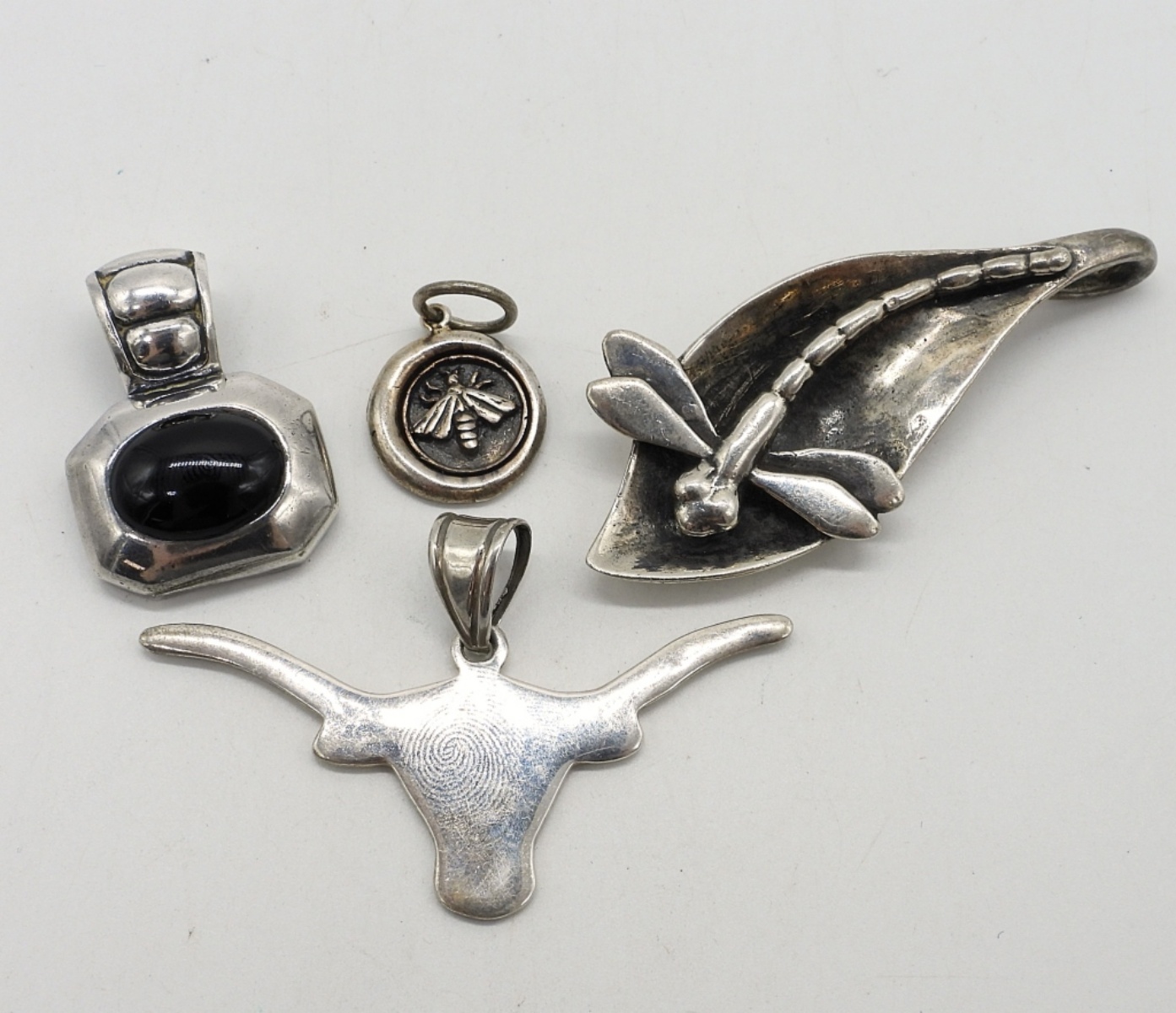 5 Sterling Pendants and Chain